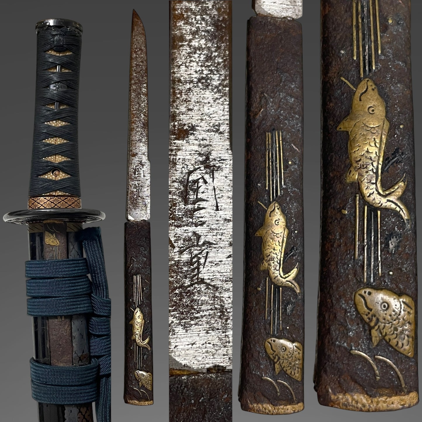 Omeshi-Koshirae お召拵え Wakizashi, Bishuosafune Sukemitsu February 1471 signed, Muromachi period