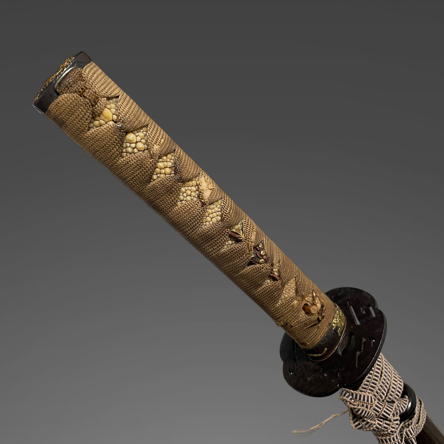 Dragon Fuchikashira KATANA, Raimon Tsuba 雷紋鍔, Edo period mumei