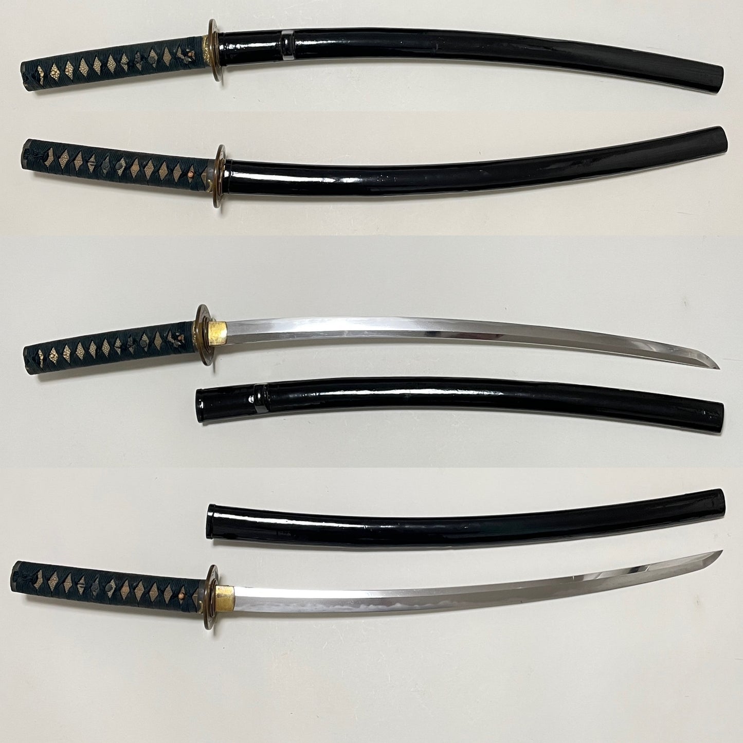 Dragon Fuchikashira, Bishuosa 1470s 備州長 文明二年 signed Long Wakizashi, Brass Tsuba