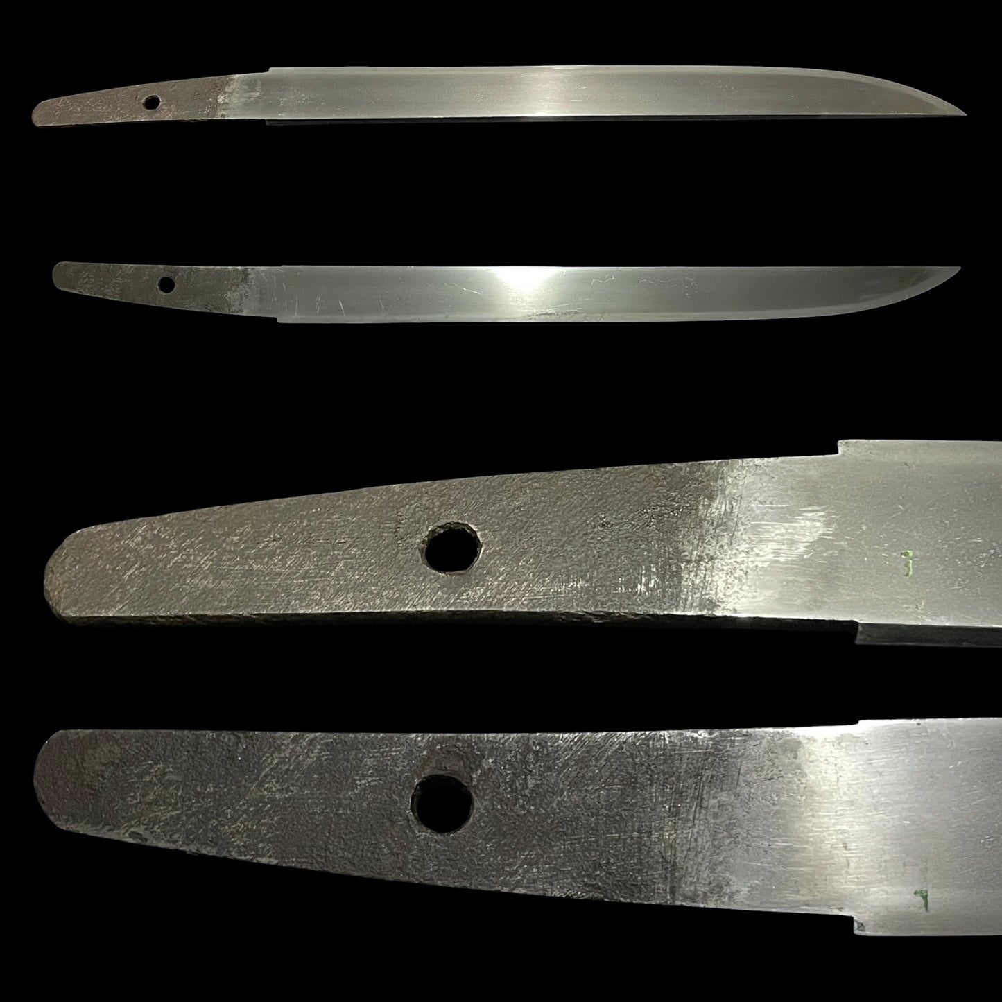 Sunnobi-Tanto 寸延短刀 with Kozuka, Dragonfly Tsuba, Ginkgo Menuki, Late Edo period mumei