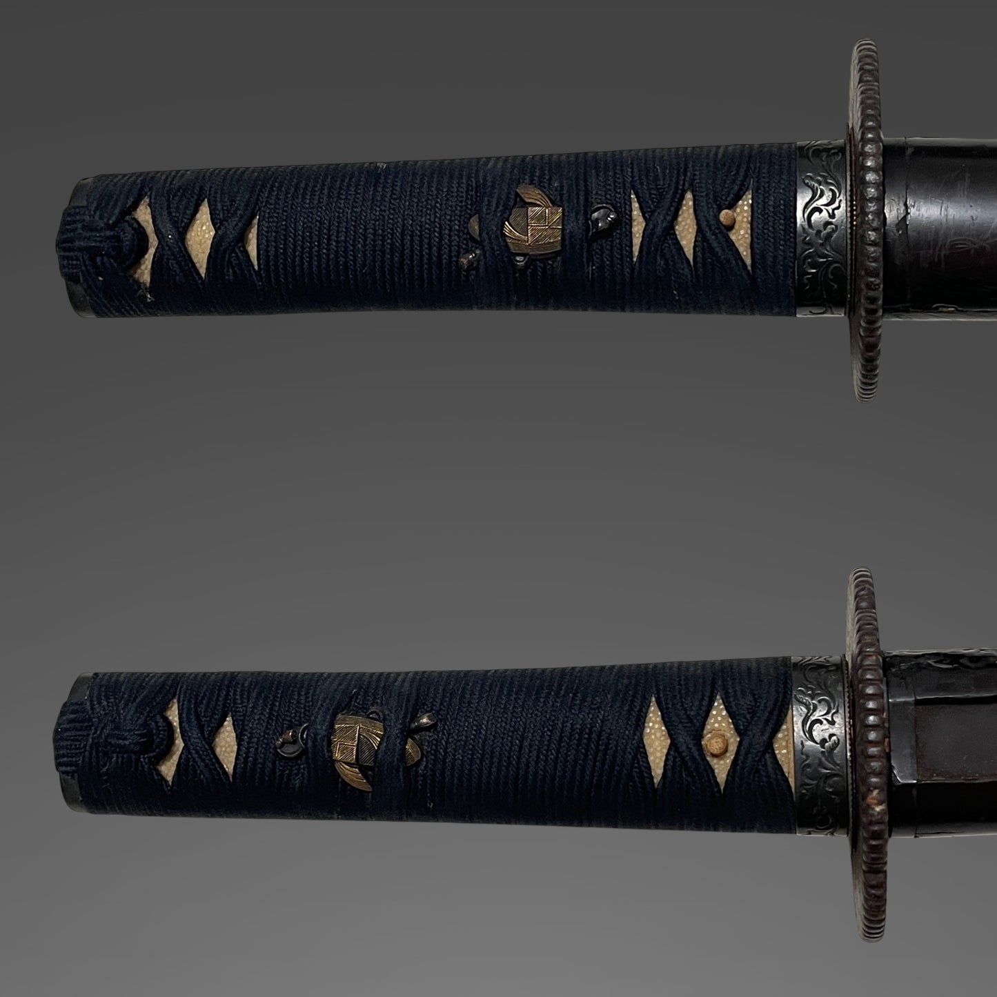 Short Wakizashi, Amidayasuri Tsuba, Edo period mumei