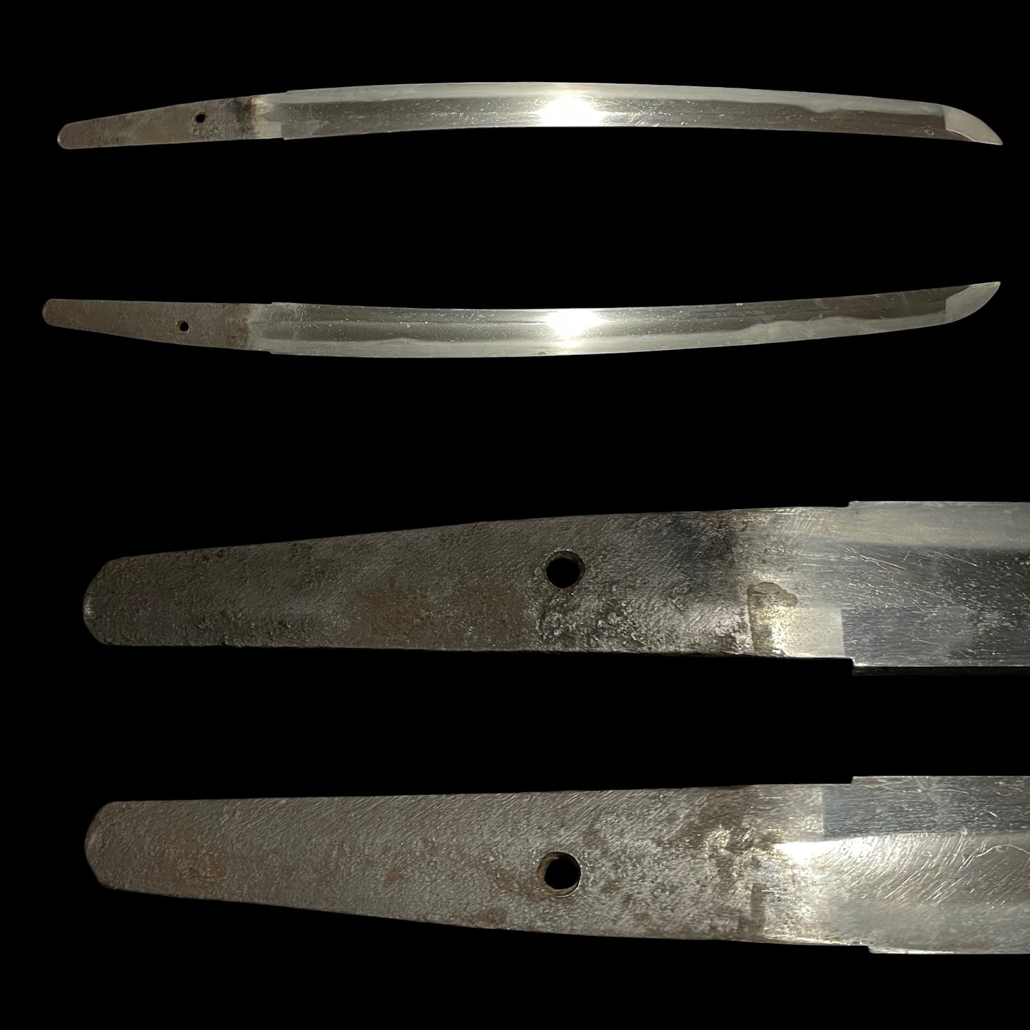 Handachi Koshirae Wakizashi 半太刀拵脇差, Copper Fittings, Tsukimirojin-Tsuba 月見老人鍔