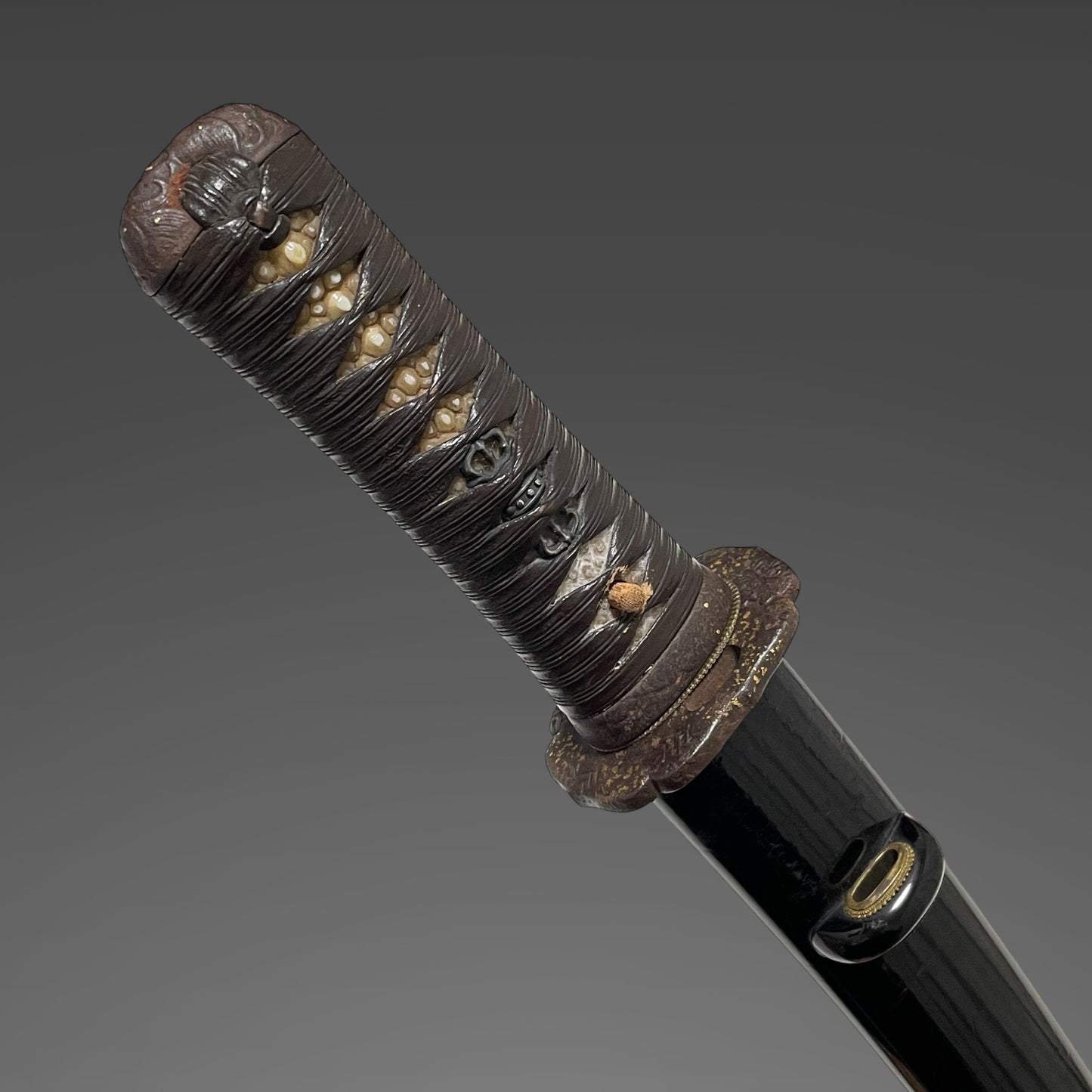 Naginata-Naoshi 薙刀直し Wakizashi, Signed Tsuba, Muromachi period mumei