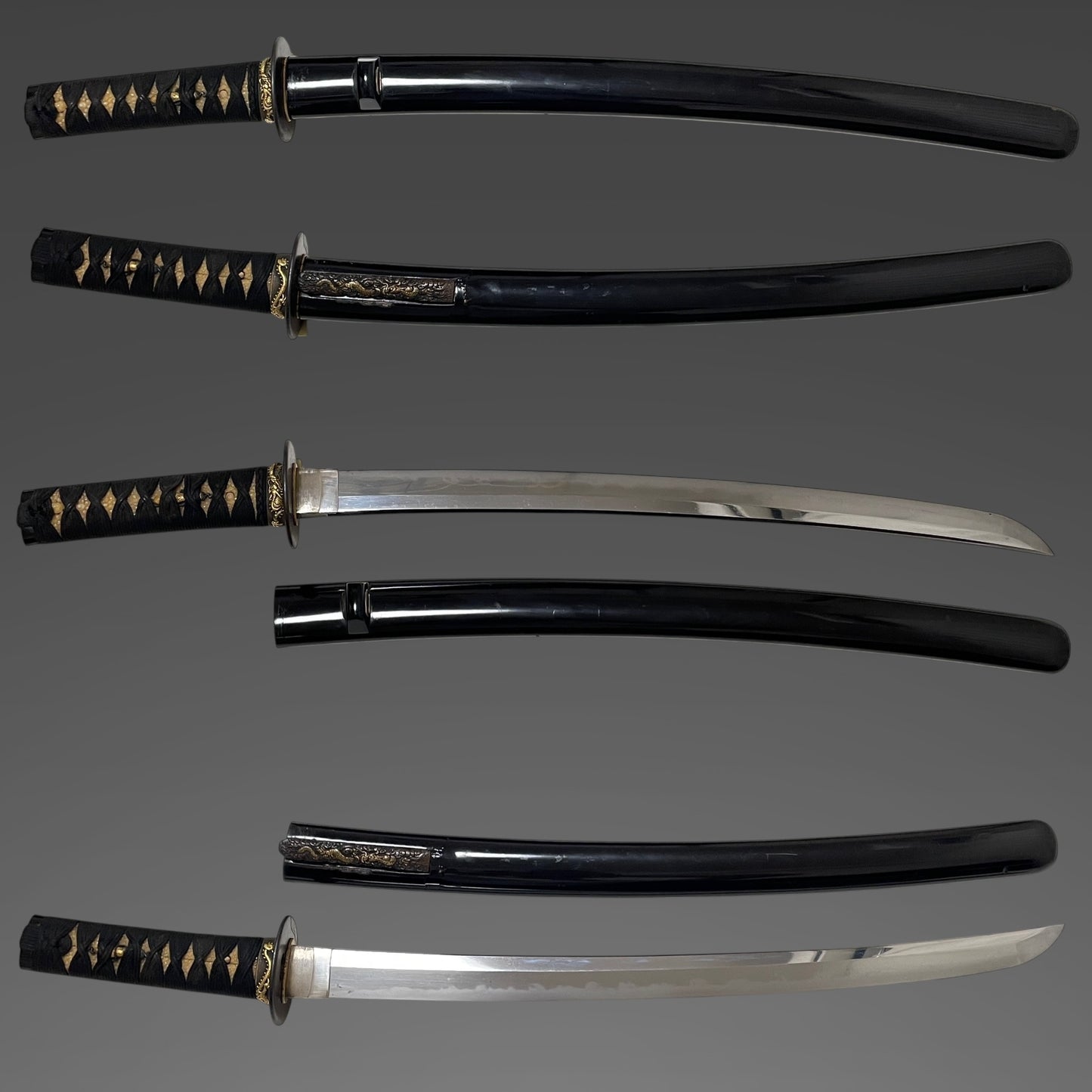 Harimadaijo Tadakuni 播磨大掾忠國 signed Wakizashi, Dragon Fuchi, Hotei Tsuba, Edo period