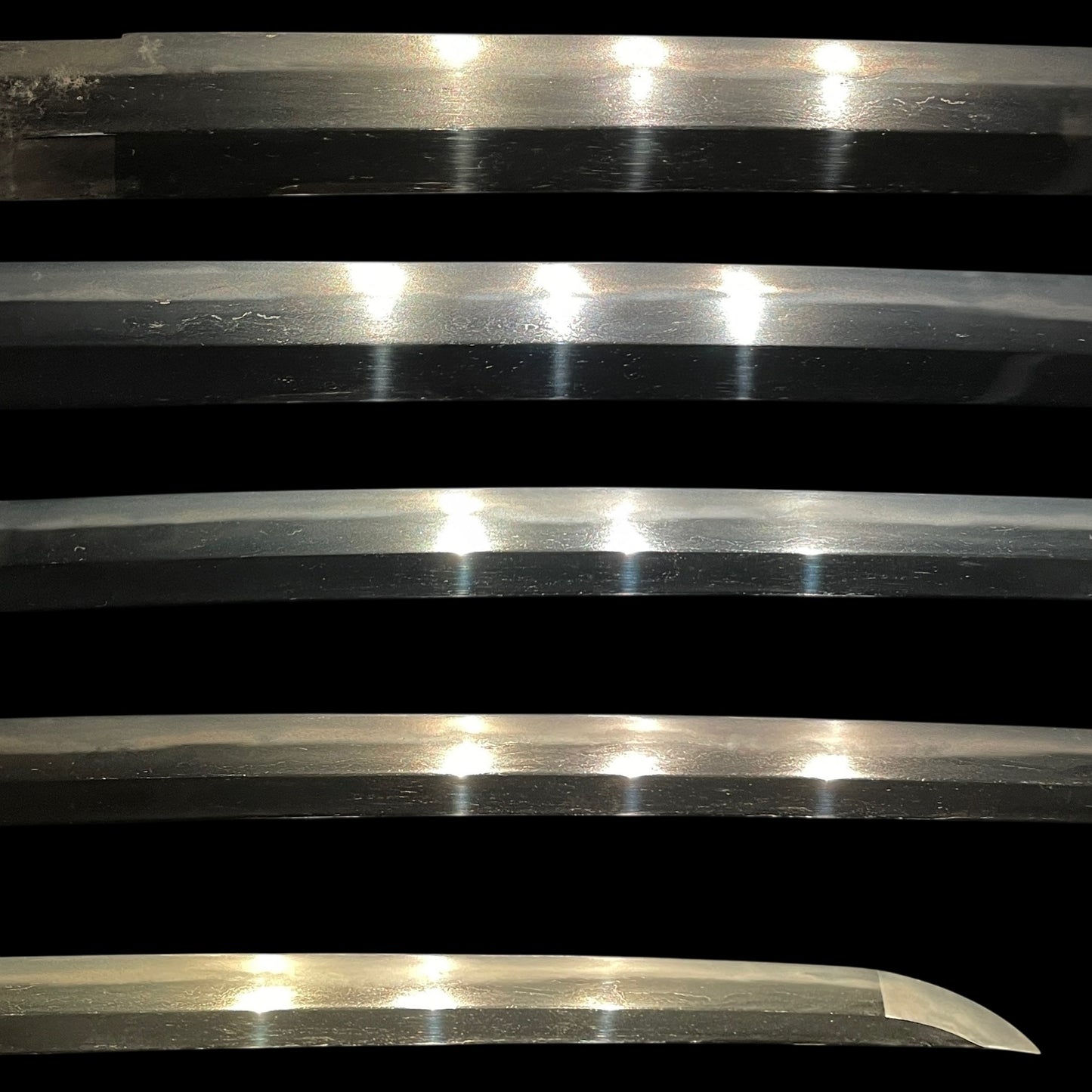 Morimitsu 盛光 signed KATANA, Shinchu Chirashi Tsuba 真鍮散鍔, with Shirasaya