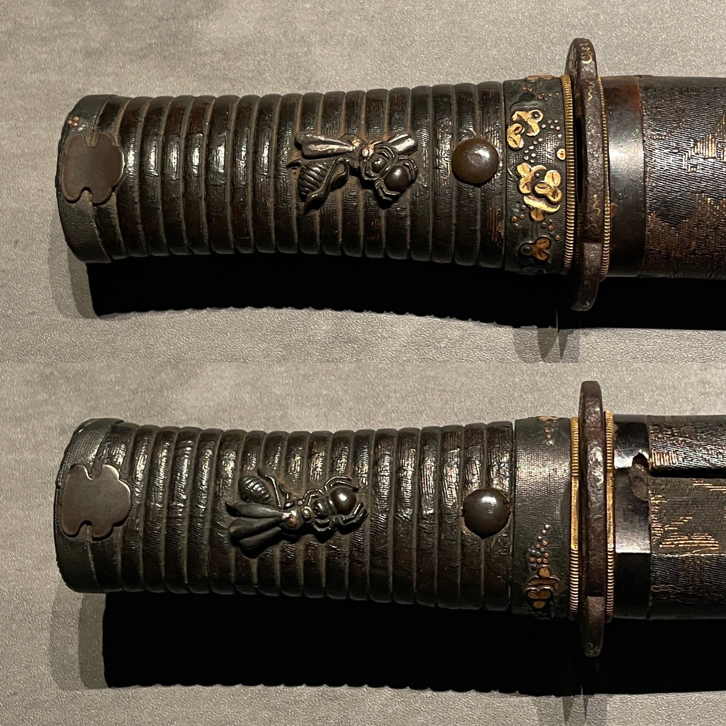 YOROIDOSHI 鎧通 in High-quality Koshirae, Spider and Bee Meuki, with Shirasaya