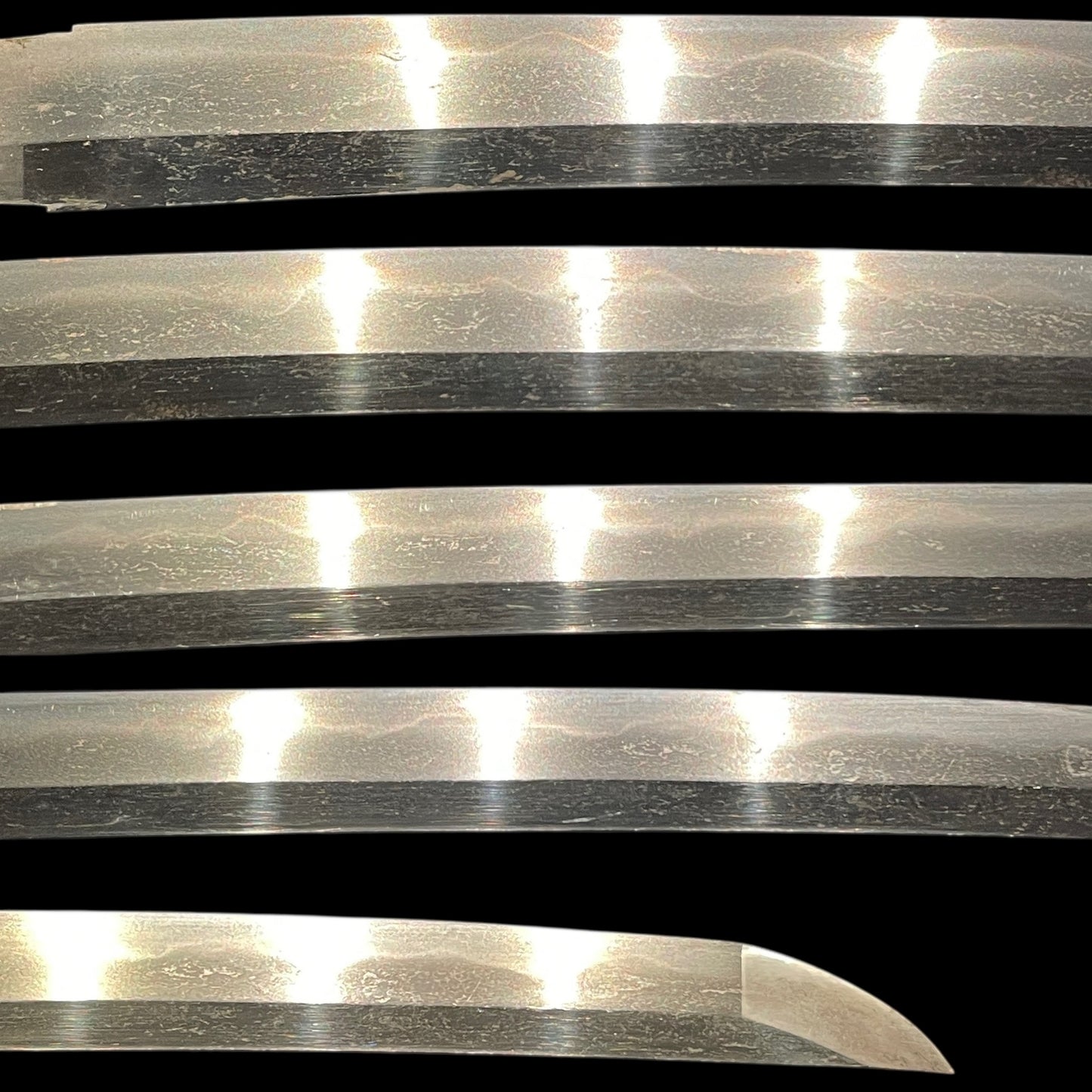 Long Wakizashi, Furukawa Genchin signed Fuchi, Samurai Menuki, Edo period mumei