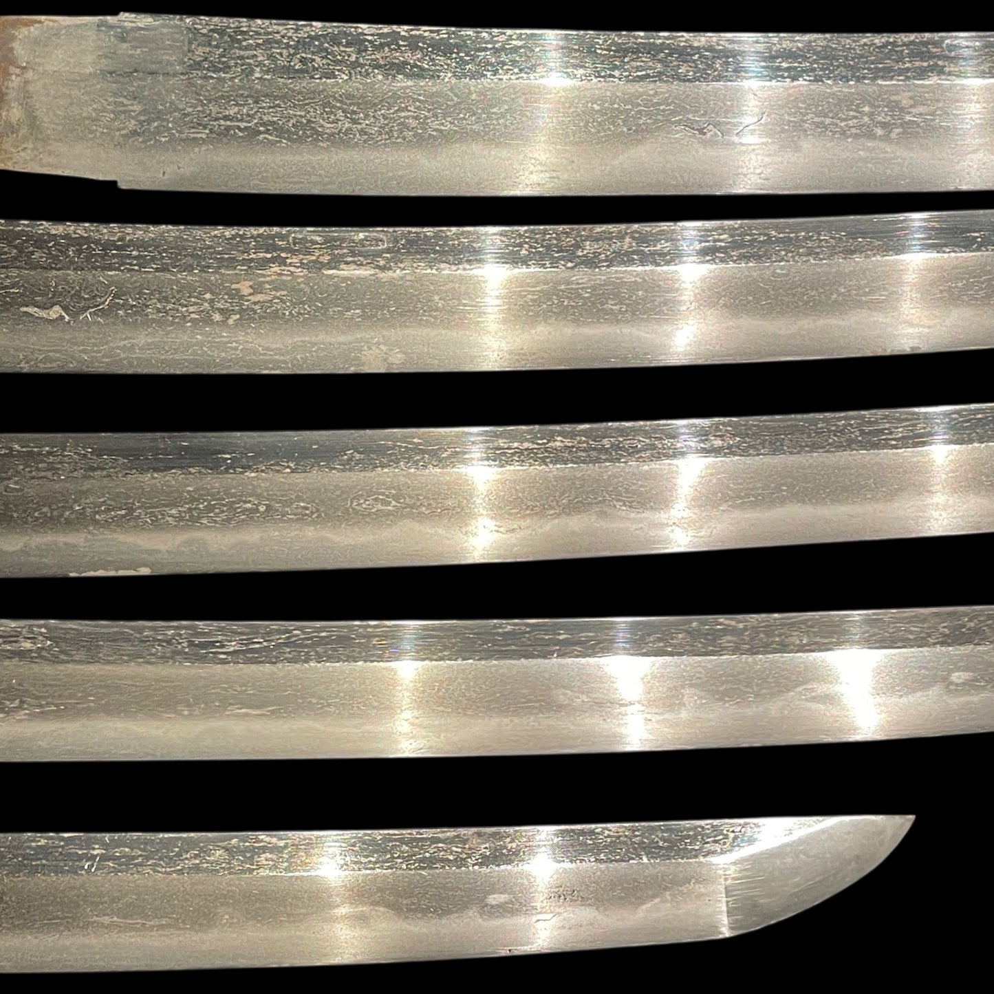 Long Wakizashi, Furukawa Genchin signed Fuchi, Samurai Menuki, Edo period mumei