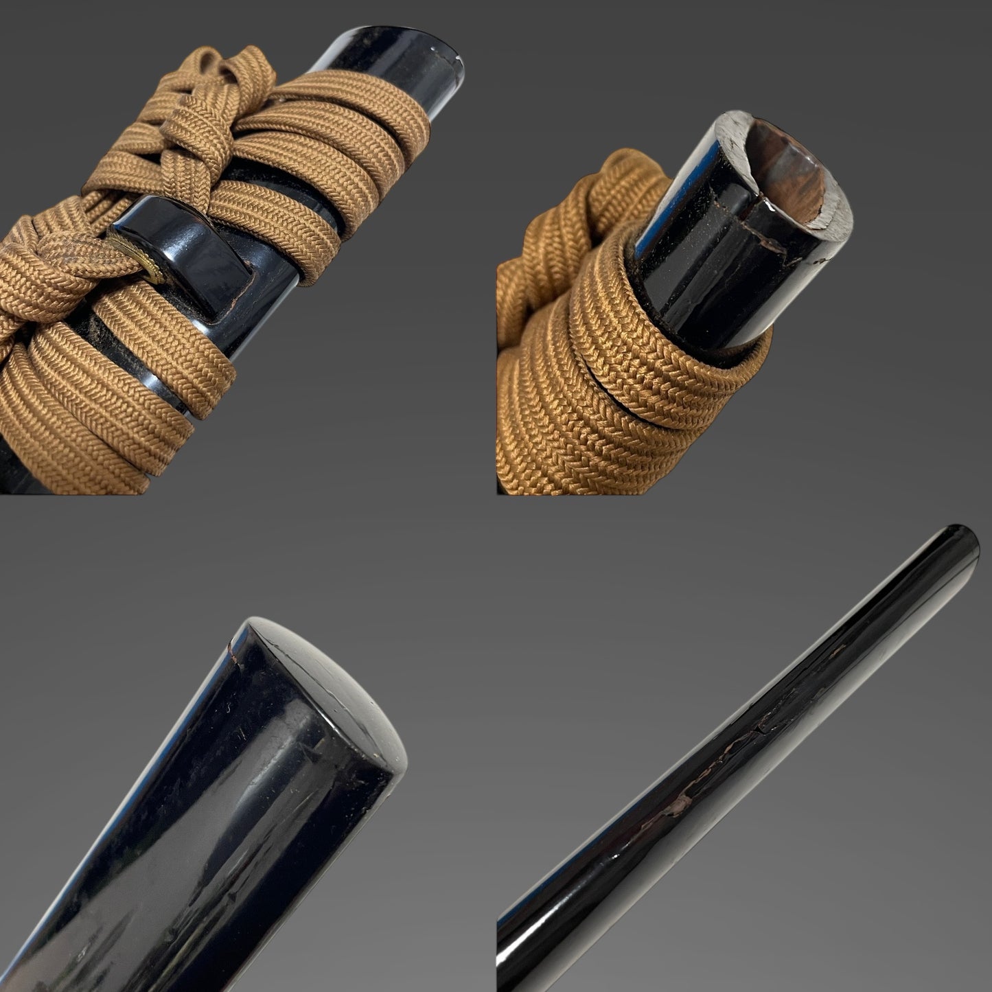 Long Wakizashi, Furukawa Genchin signed Fuchi, Samurai Menuki, Edo period mumei