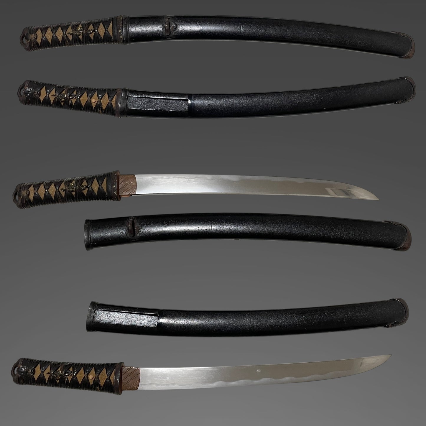 Aikuchi Koshirae 合口拵, Sunnobi-TANTO 寸延短刀, Iro Fittings, Edo period mumei