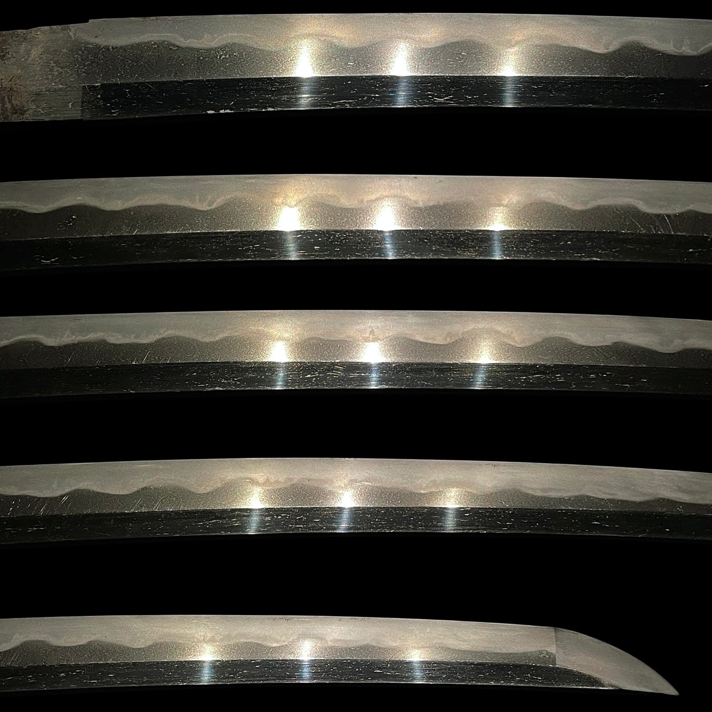 Astonishing Hamon Long Wakizashi, Edo period mumei