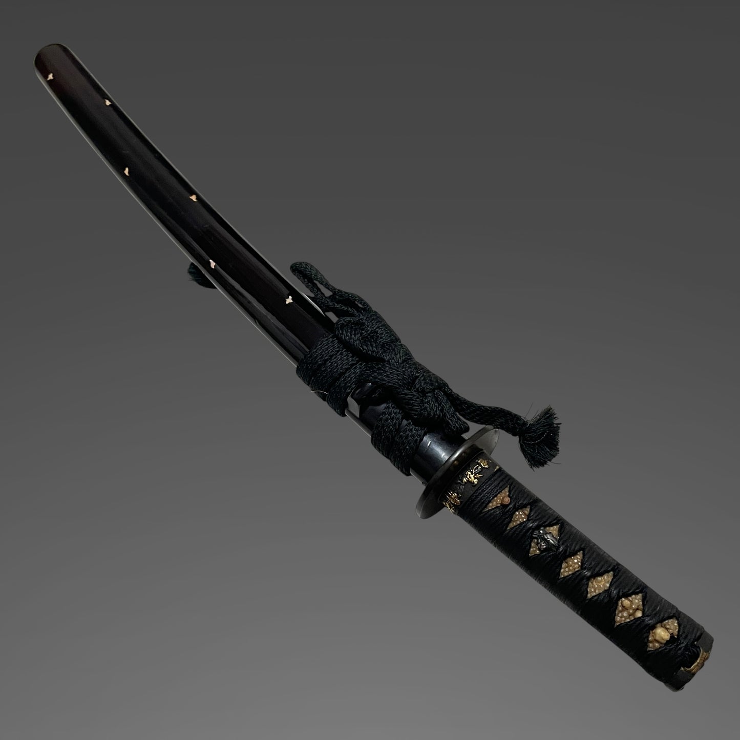 Hishuju Hironaga 肥州住廣長 signed Wakizashi, Ishimochiishi Saya 石首魚石鞘, Edo period