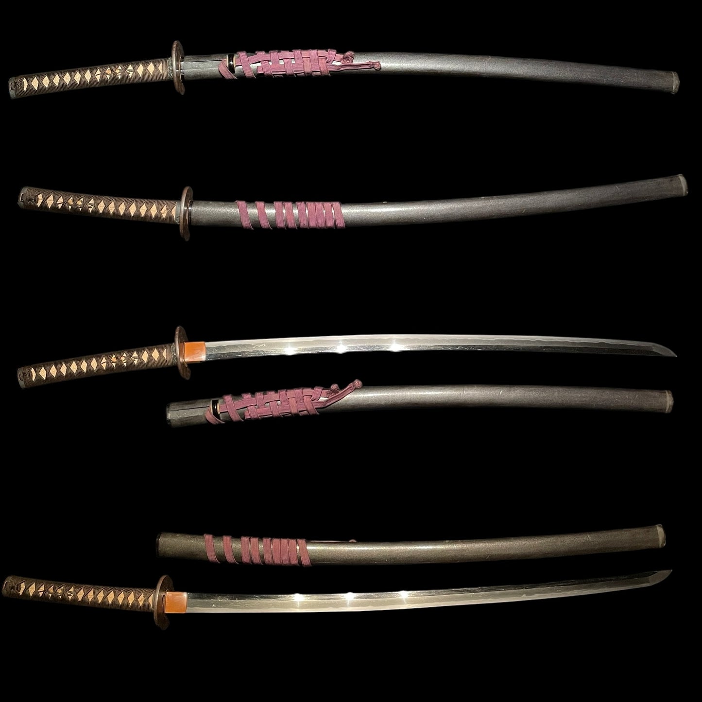 Fuyuhiro 冬広 Long KATANA, 鬼 Demon Kojiri, Dragon Fuchikashira, Muromachi period