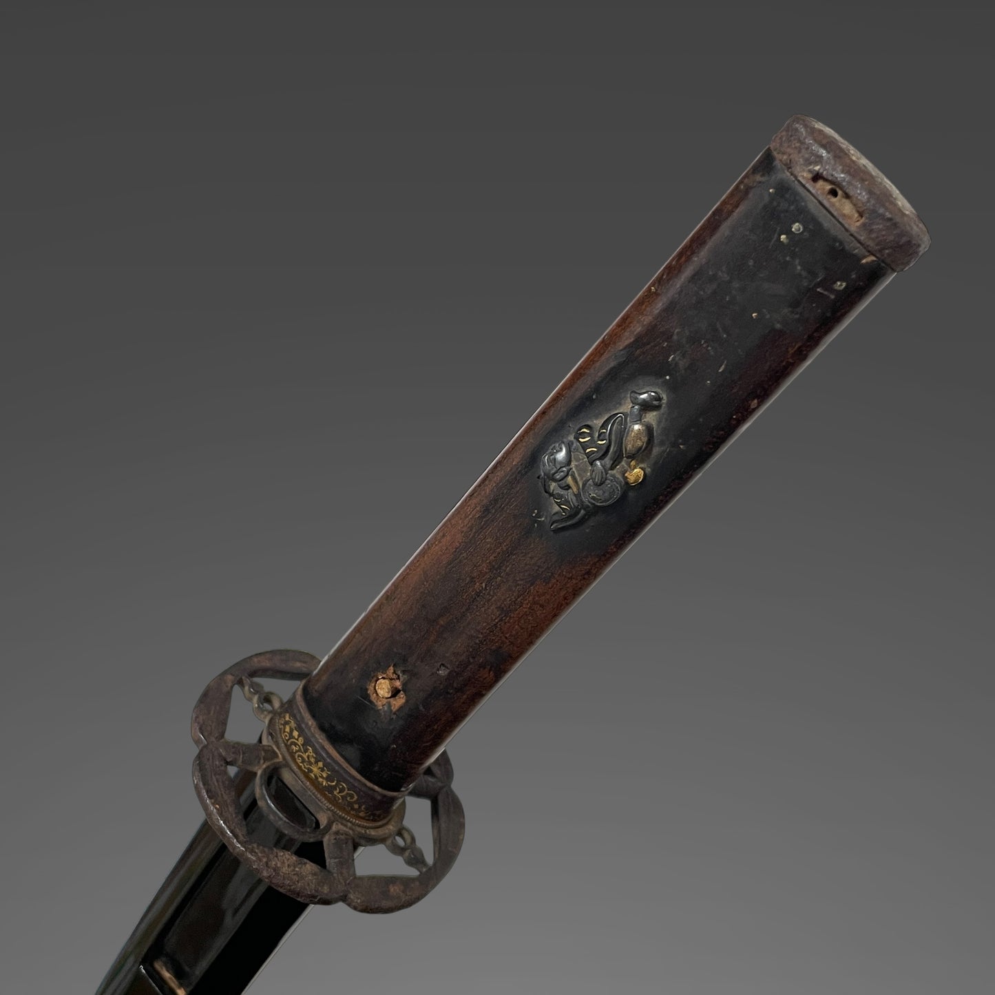 Bizenkokuju Osafune Sukesada signed Wakizashi, Katakitsuka-Koshirae 堅木柄拵, Muromachi period