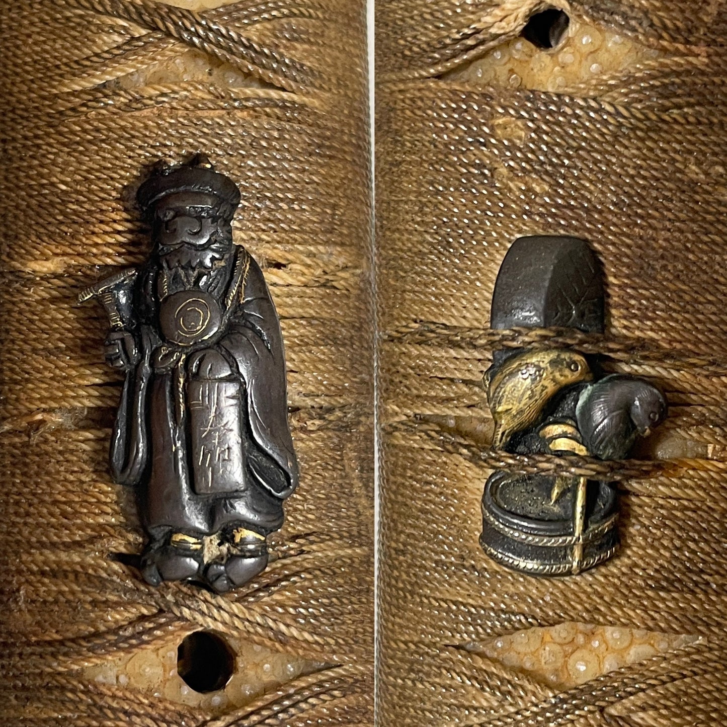 YOROIDOSHI 鎧通し TANTO, Masakiyo 正清 signed, Very Thick blade, with Kozuka and Kogai, Edo period