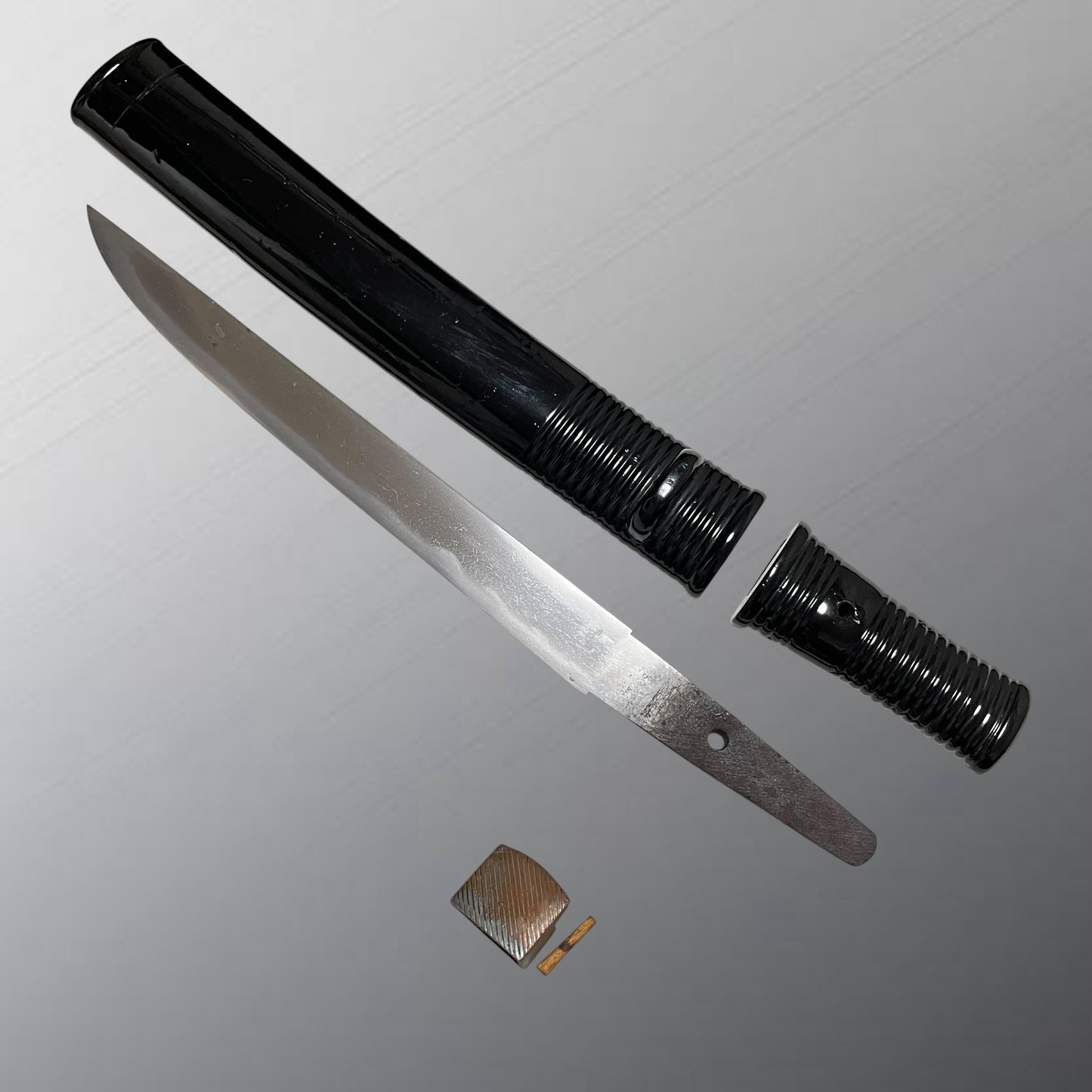Shinrinshi Yoshikazu 震鱗子克一 TANTO, Kizamisaya Aikuchi Koshirae 刻鞘合口拵, Edo period