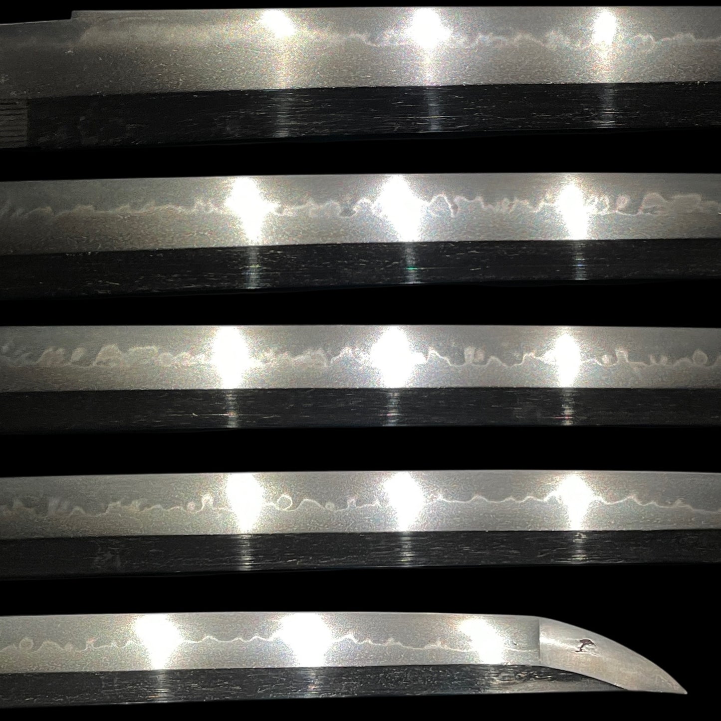 Amazing Hamon, Fujiwara Yoshimichi 藤原吉道 signed Long WAKIZASHI, Edo period
