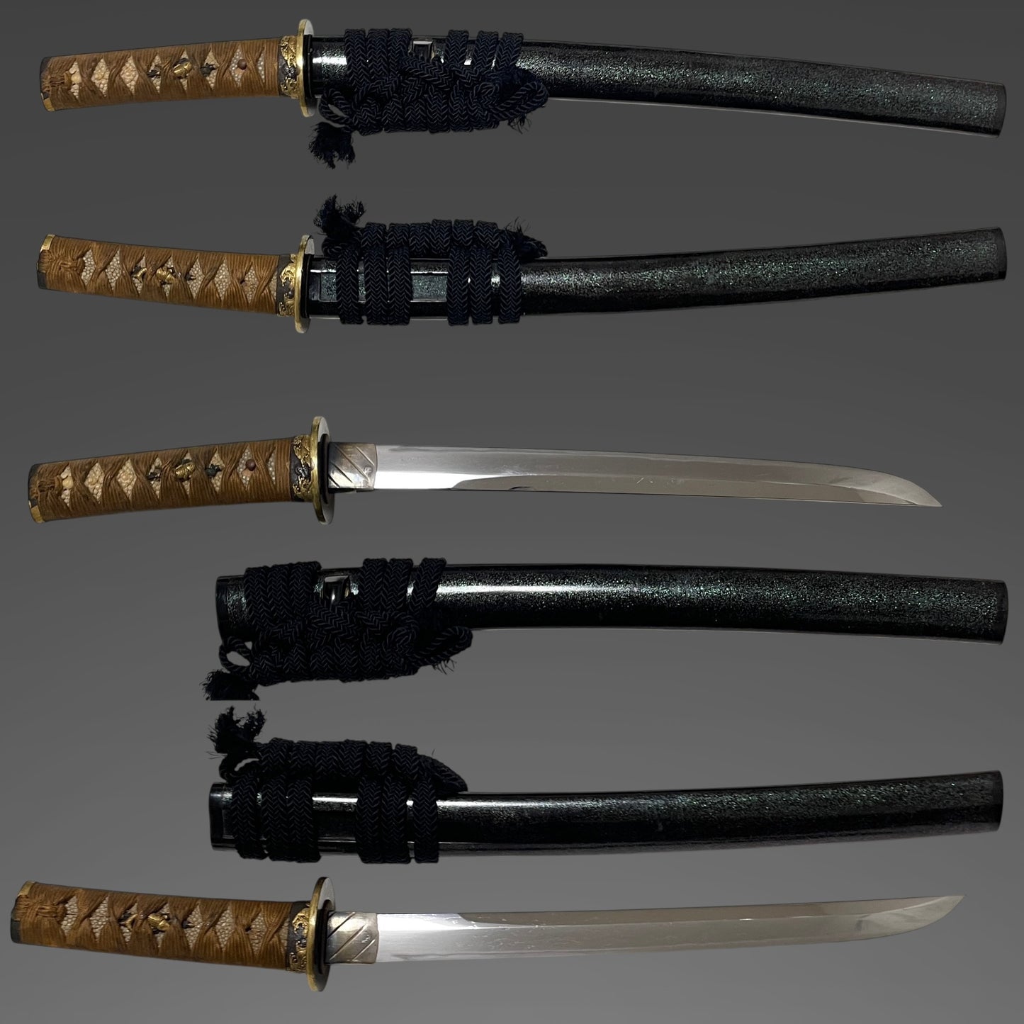 Kanmuriotoshi 冠落とし Wakizashi, Deer Tsuba, Edo period mumei