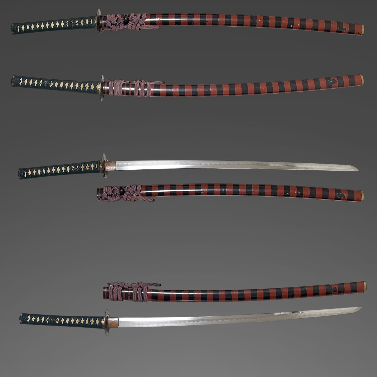 Noshuju Kane 濃州住兼 signed Long KATANA, Fuemakisaya 笛巻鞘, Straight blade, Early Edo period