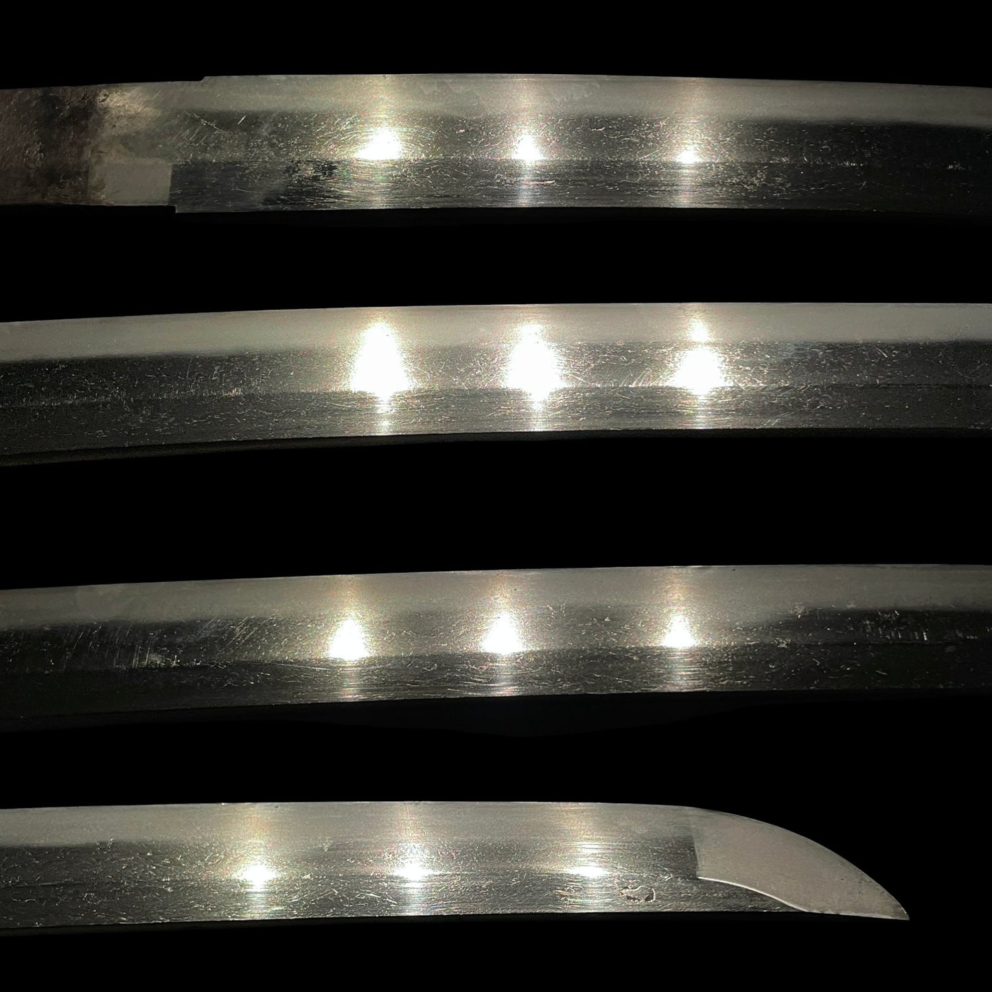 Handachi Koshirae Wakizashi 半太刀拵脇差, Copper Fittings, Tsukimirojin-Tsuba 月見老人鍔