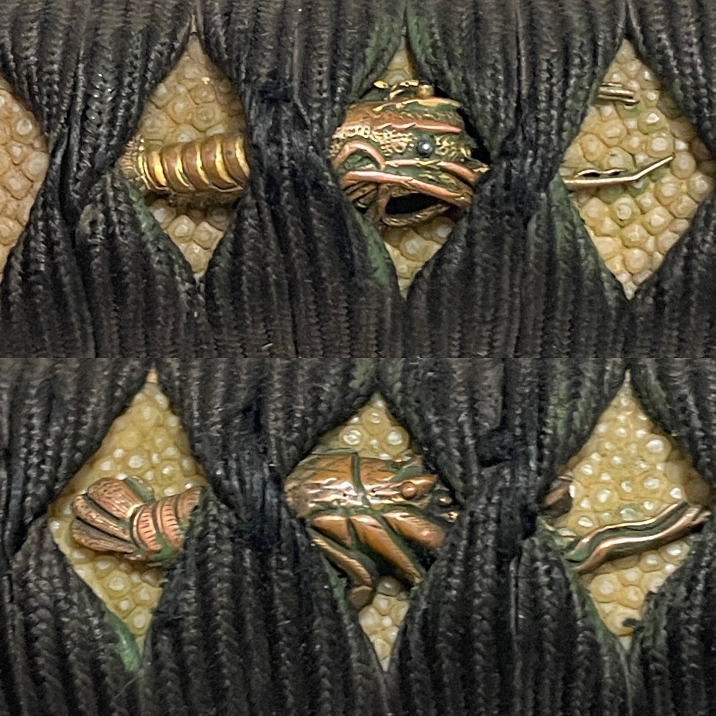 Dragon Fuchikashira Long Wakizashi, Silver Kashu Habaki, Edo period mumei