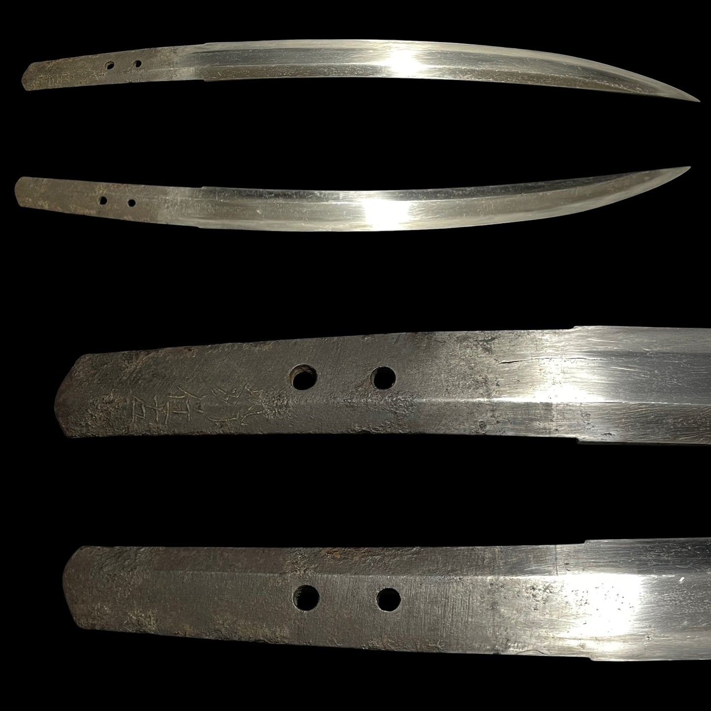Naginata-Naoshi Style Wakizashi, Chikushuju Sa 筑州住左 signed, Kawamaki Tsuka