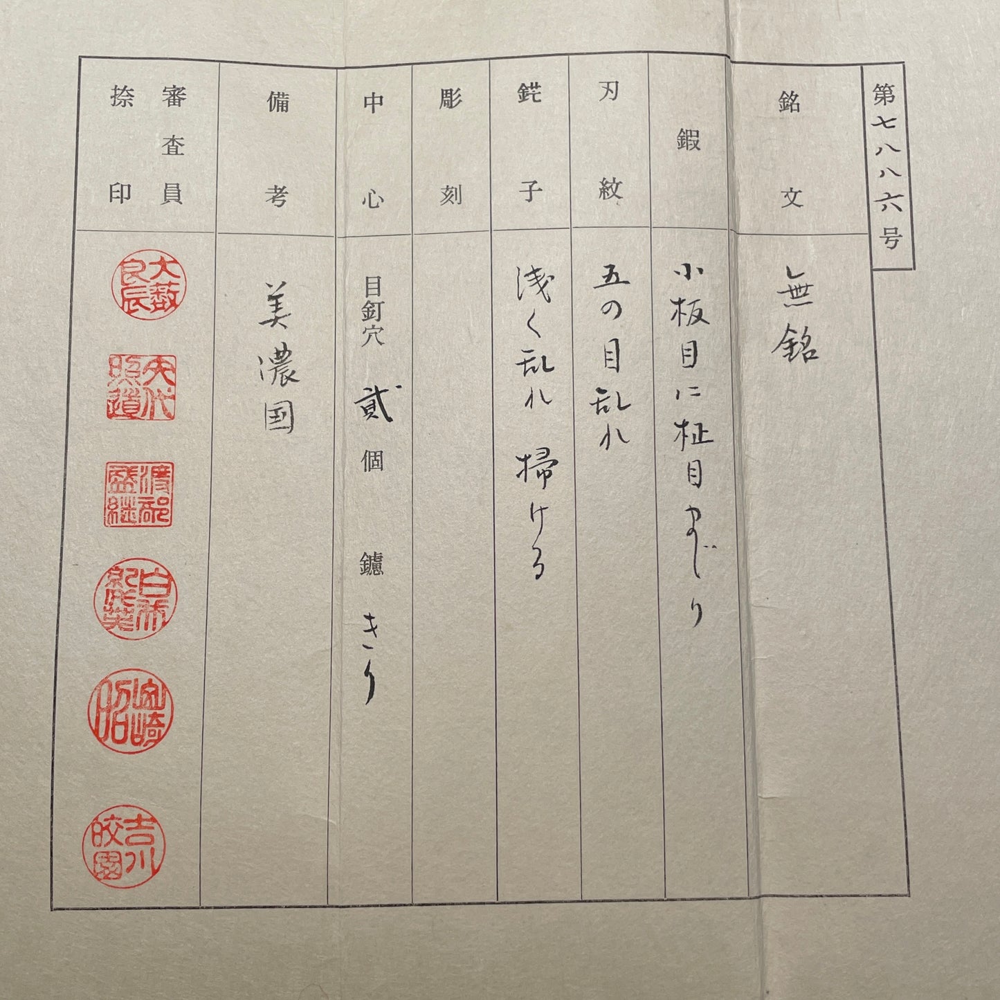 Shinto Jumyo 新刀寿命 KATANA, Nightingale and Plum Blossoms Fuchikashira, with Shirasaya