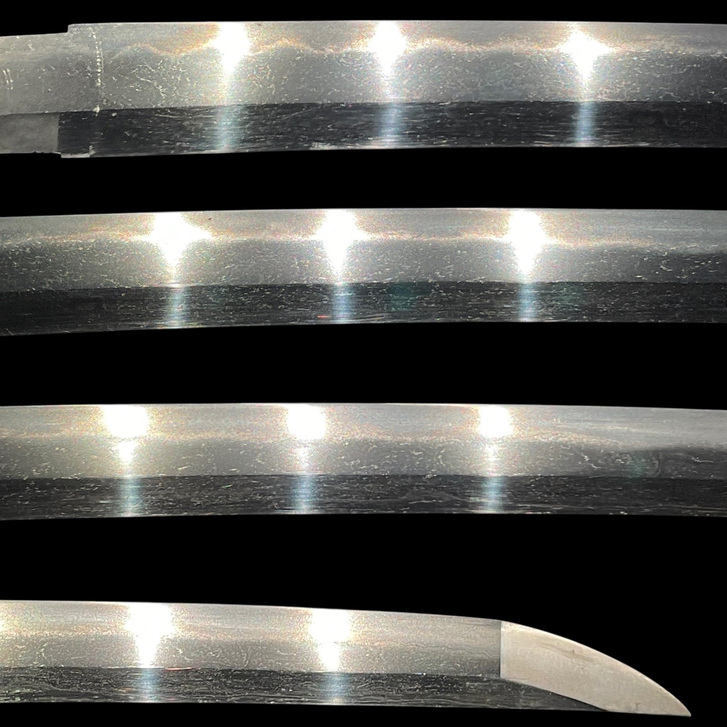 Tiger Menuki Wakizashi with Kozuka, Moon and Geese Fittings, Edo period mumei