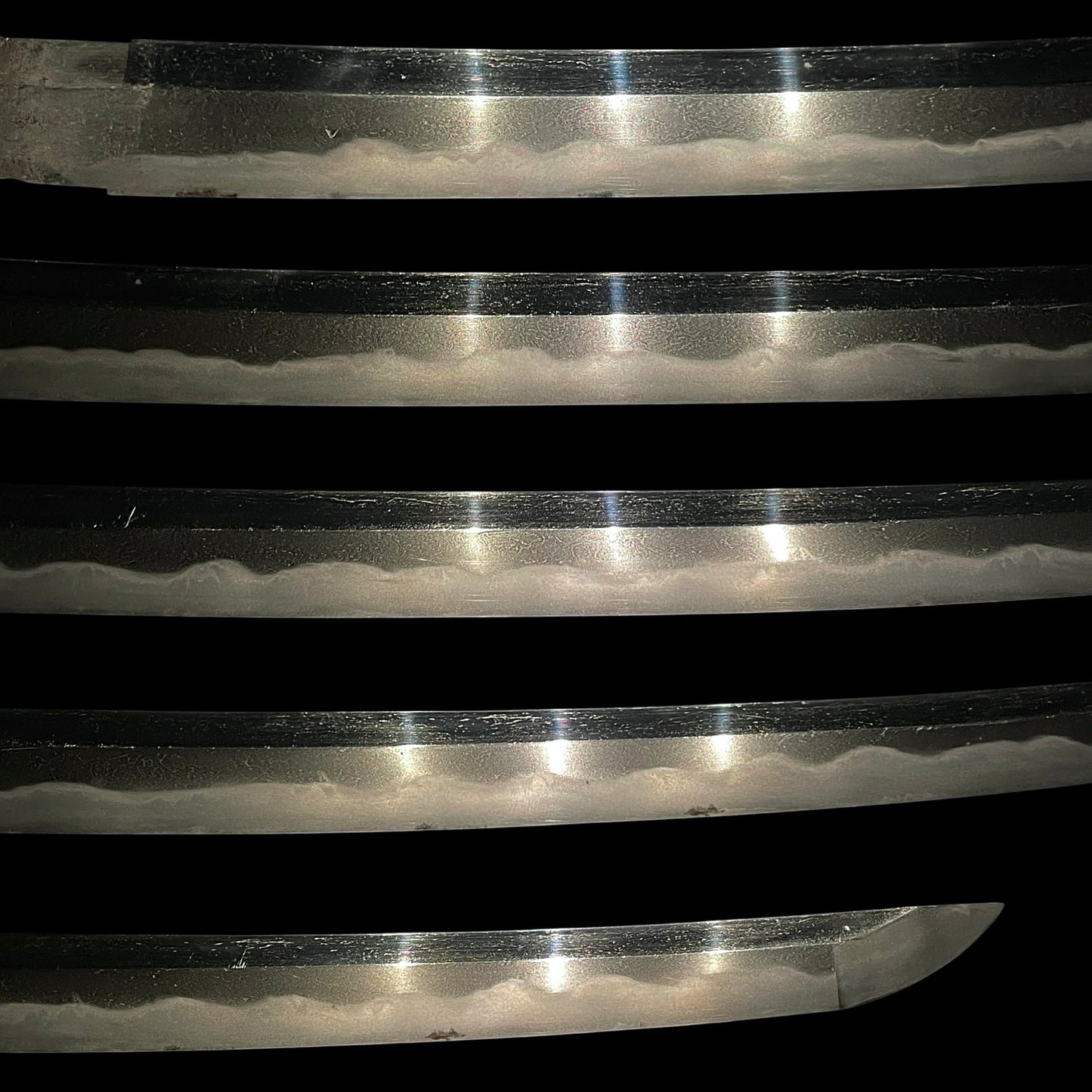 Astonishing Hamon Long Wakizashi, Edo period mumei