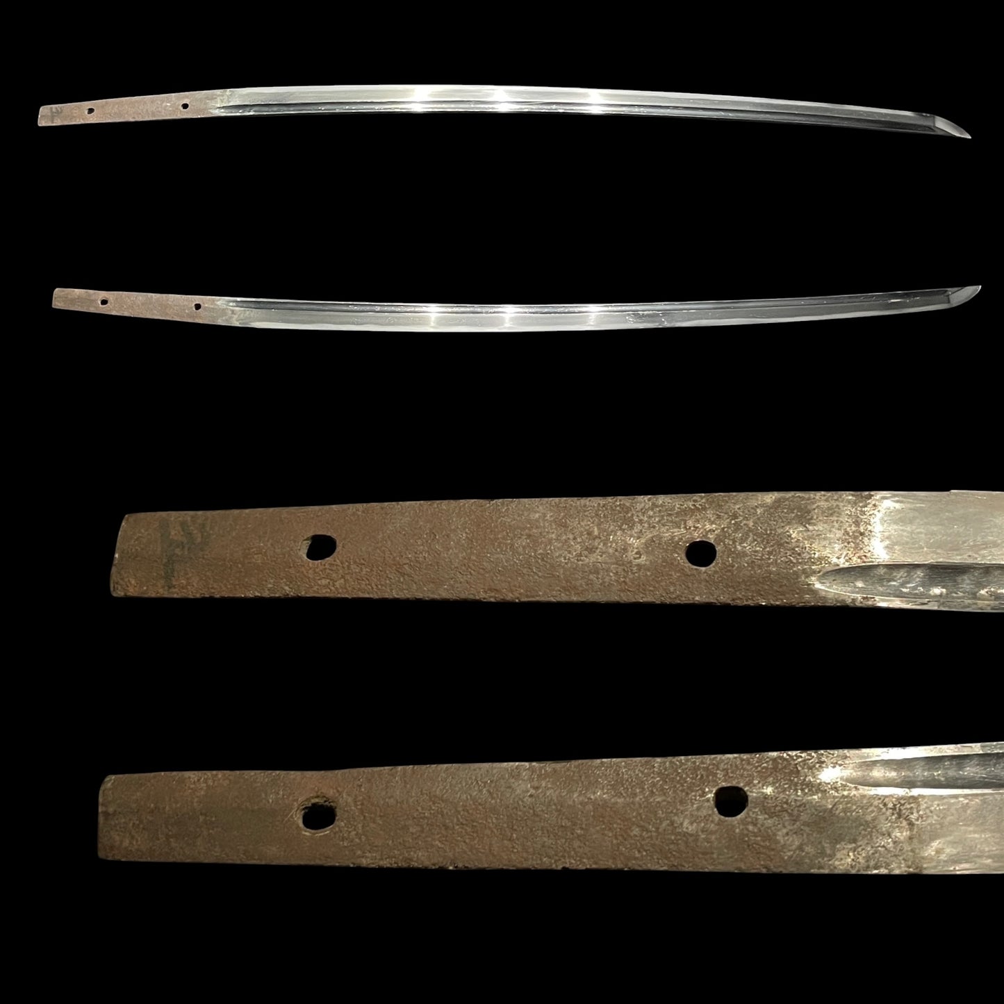 Bohi 棒樋 KATANA, Gold inlay TSUBA, Edo period mumei