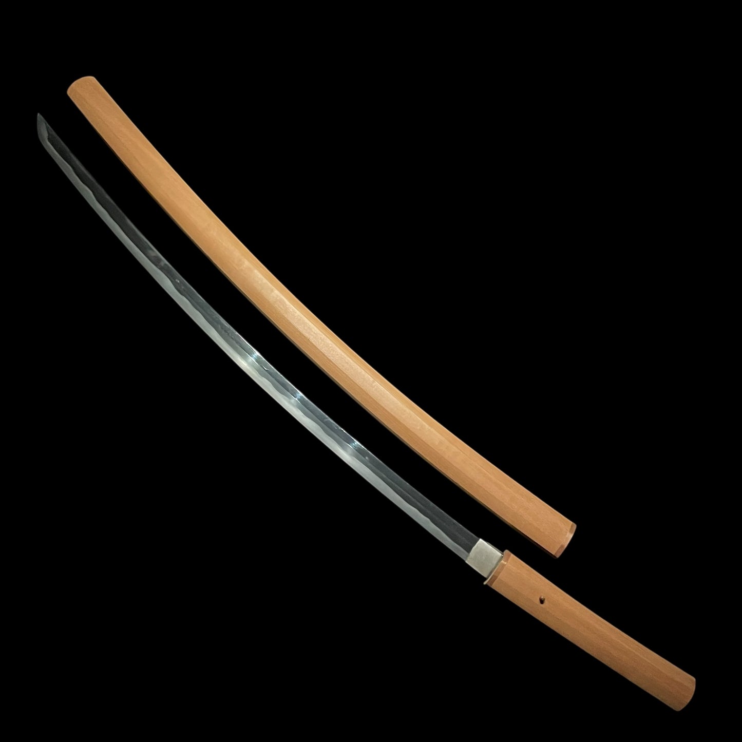 Handachi Koshirae 半太刀拵 KATANA, Umetada 埋忠 signed Tsuba, Aogaichirashi Saya 青貝散鞘