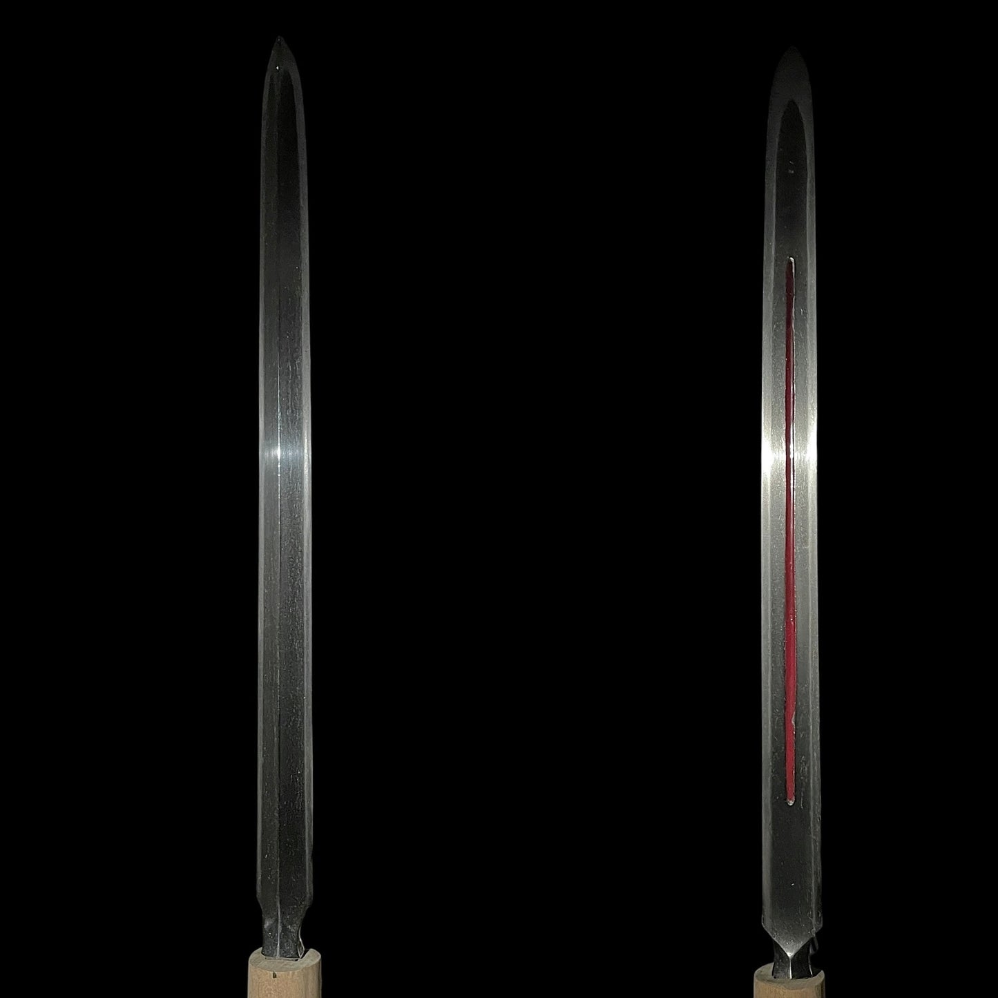 Long Hirasankaku-Yari 平三角槍, Yamashirokokuju Kunishige 山城國住國重 signed, Edo period