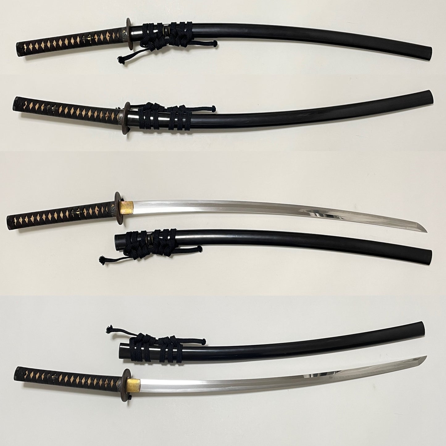 Shinto Jumyo 新刀寿命 KATANA, Nightingale and Plum Blossoms Fuchikashira, with Shirasaya