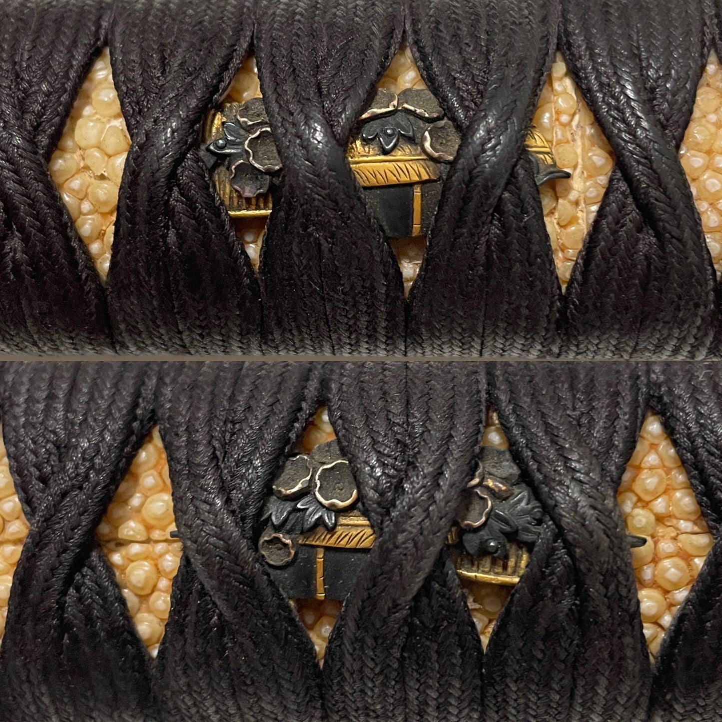 Shinto Jumyo 新刀寿命 KATANA, Nightingale and Plum Blossoms Fuchikashira, with Shirasaya