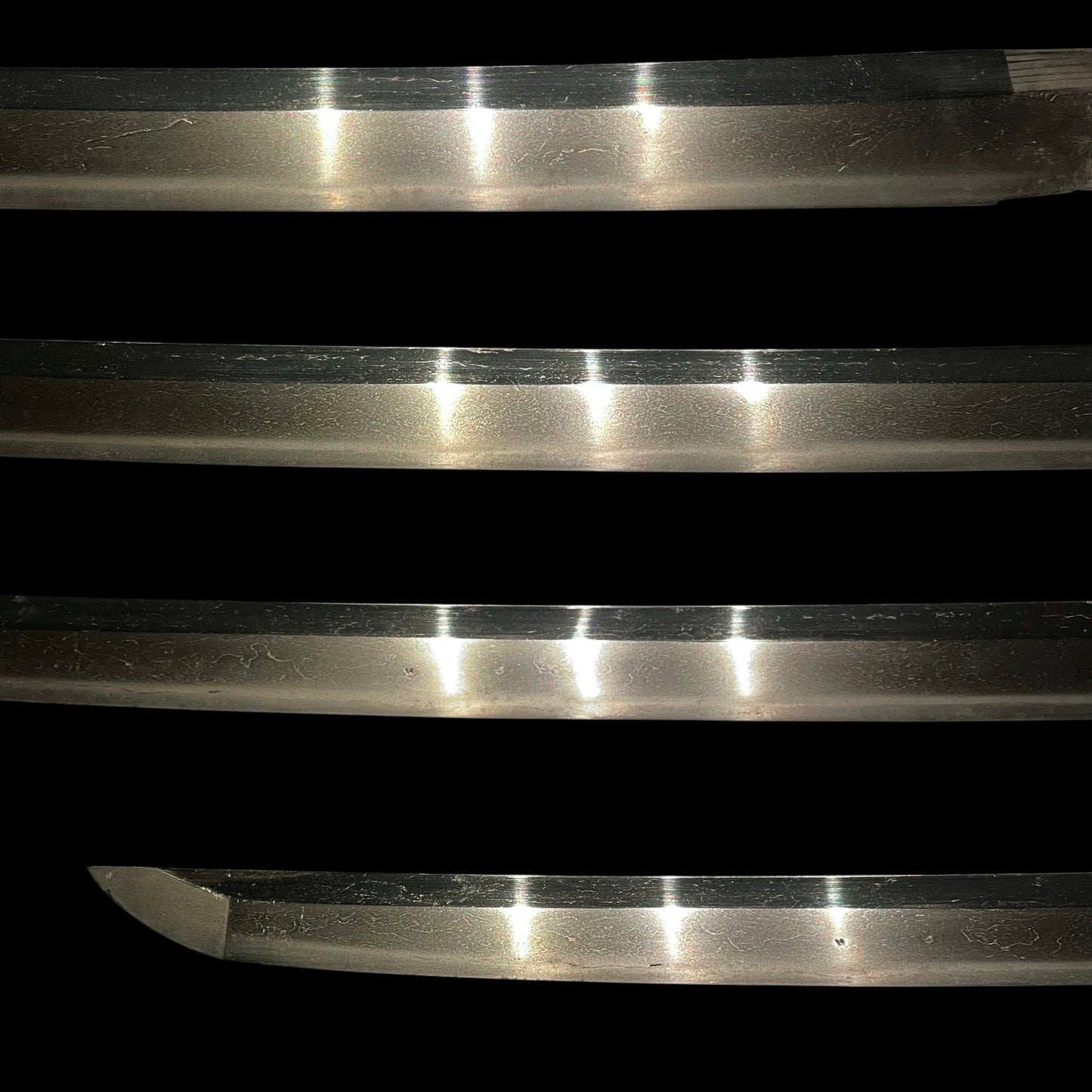 Long Wakizashi, ShibuichiFuchikashira 四分一縁頭, Edo period mumei