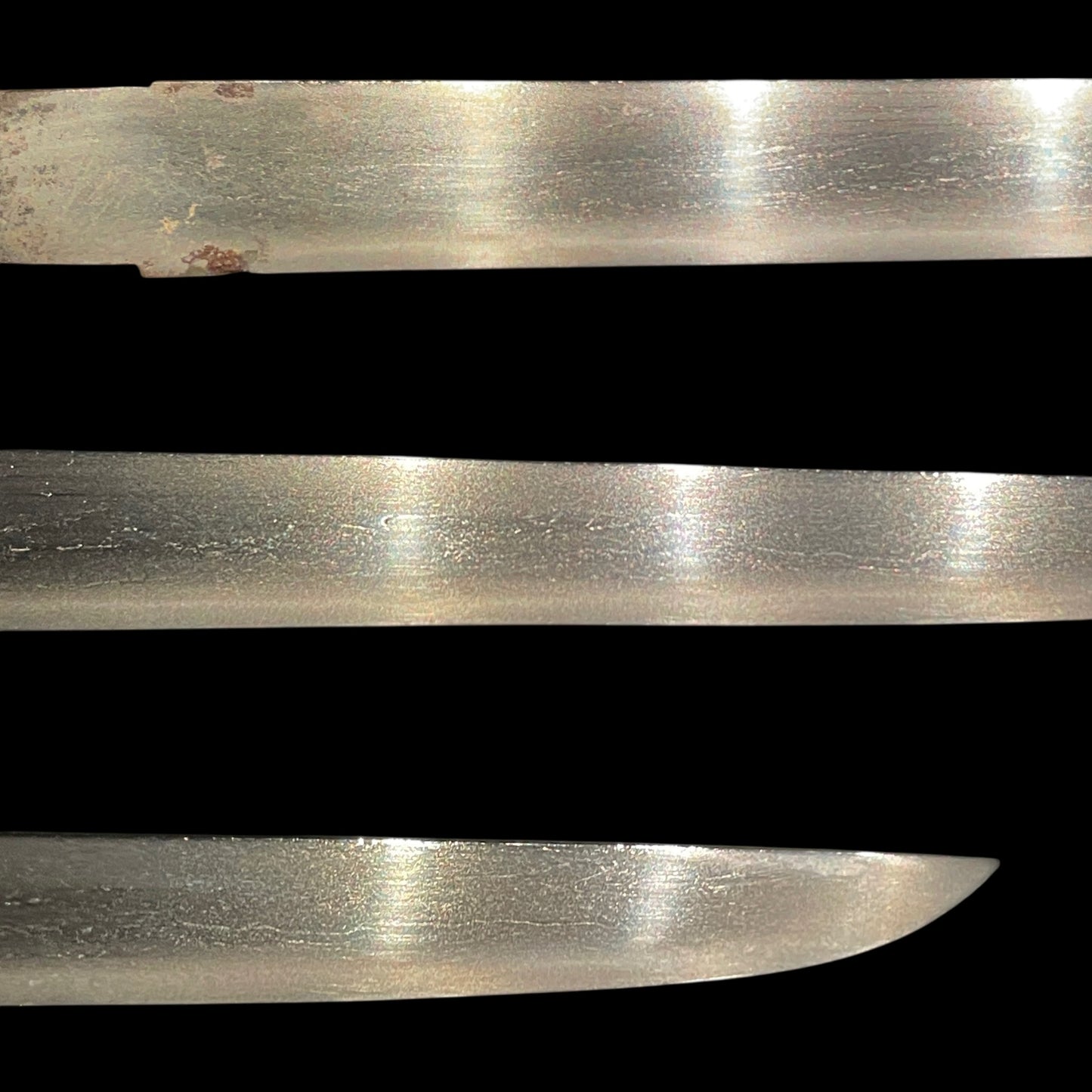 Aikuchi TANTO, Sadamune 貞宗 signed, Masamehada 柾目肌, Muromachi period