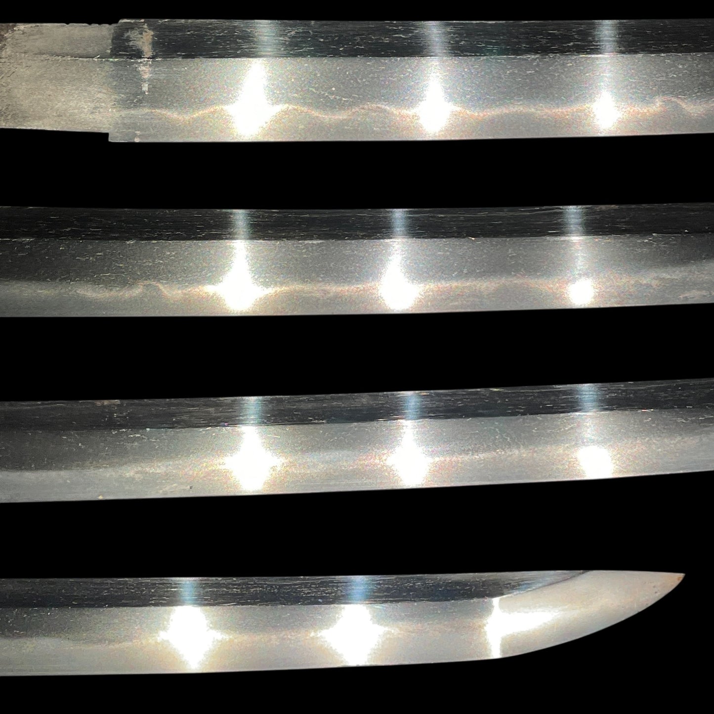 Tiger Menuki Wakizashi with Kozuka, Moon and Geese Fittings, Edo period mumei