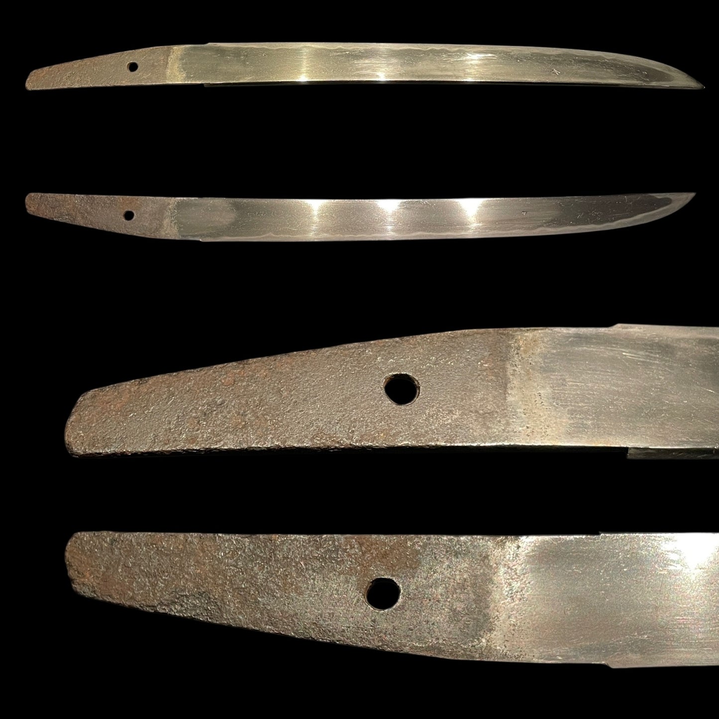 Nohmen Menuki 能面目貫 TANTO, Okina 翁 and Hannya 般若, Edo period mumei