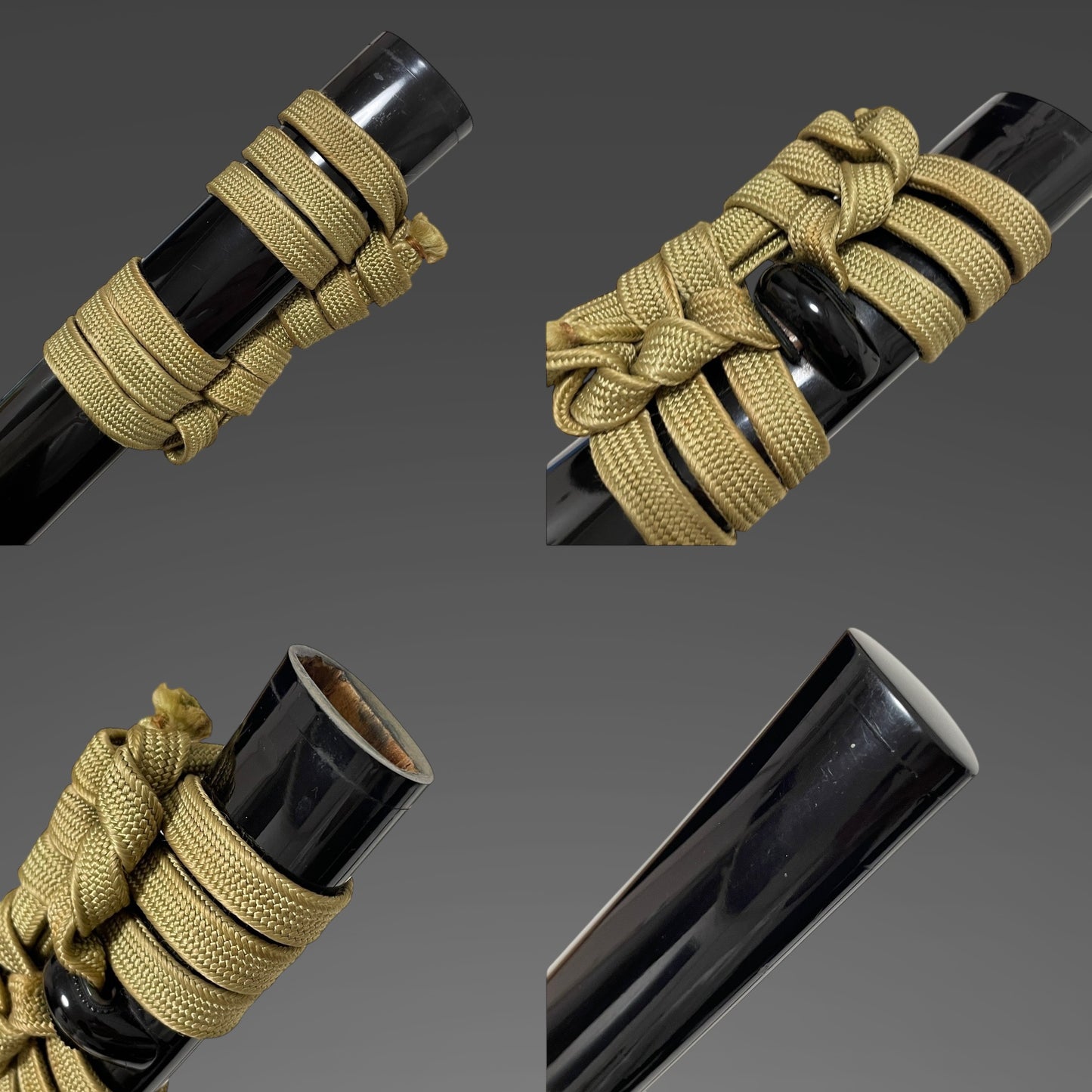 Wonderful Tsukamae Long KATANA, Wave and Rabbit Tsuba, Shishi Fuchikashira