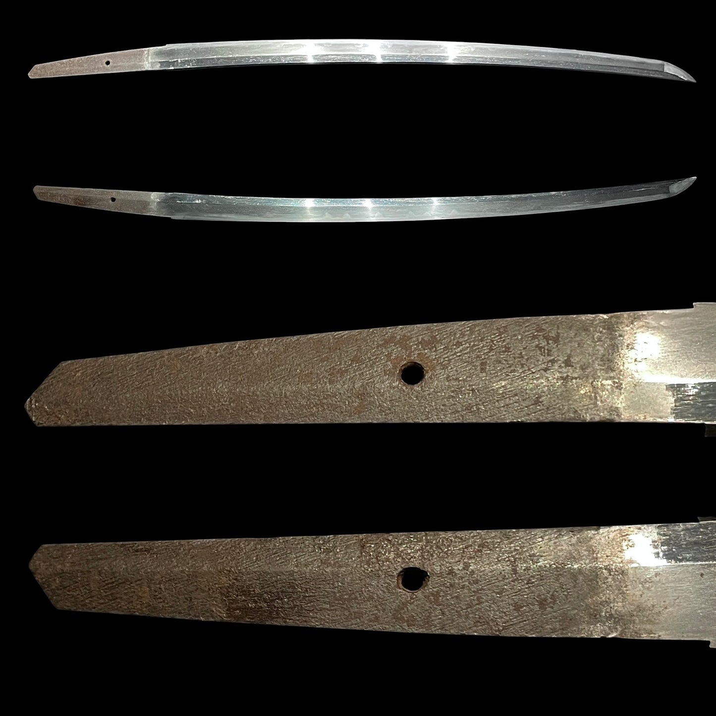 Dragon Tsuba and Menuki, Long Wakizashi, Wave Fuchikashira, Edo period mumei