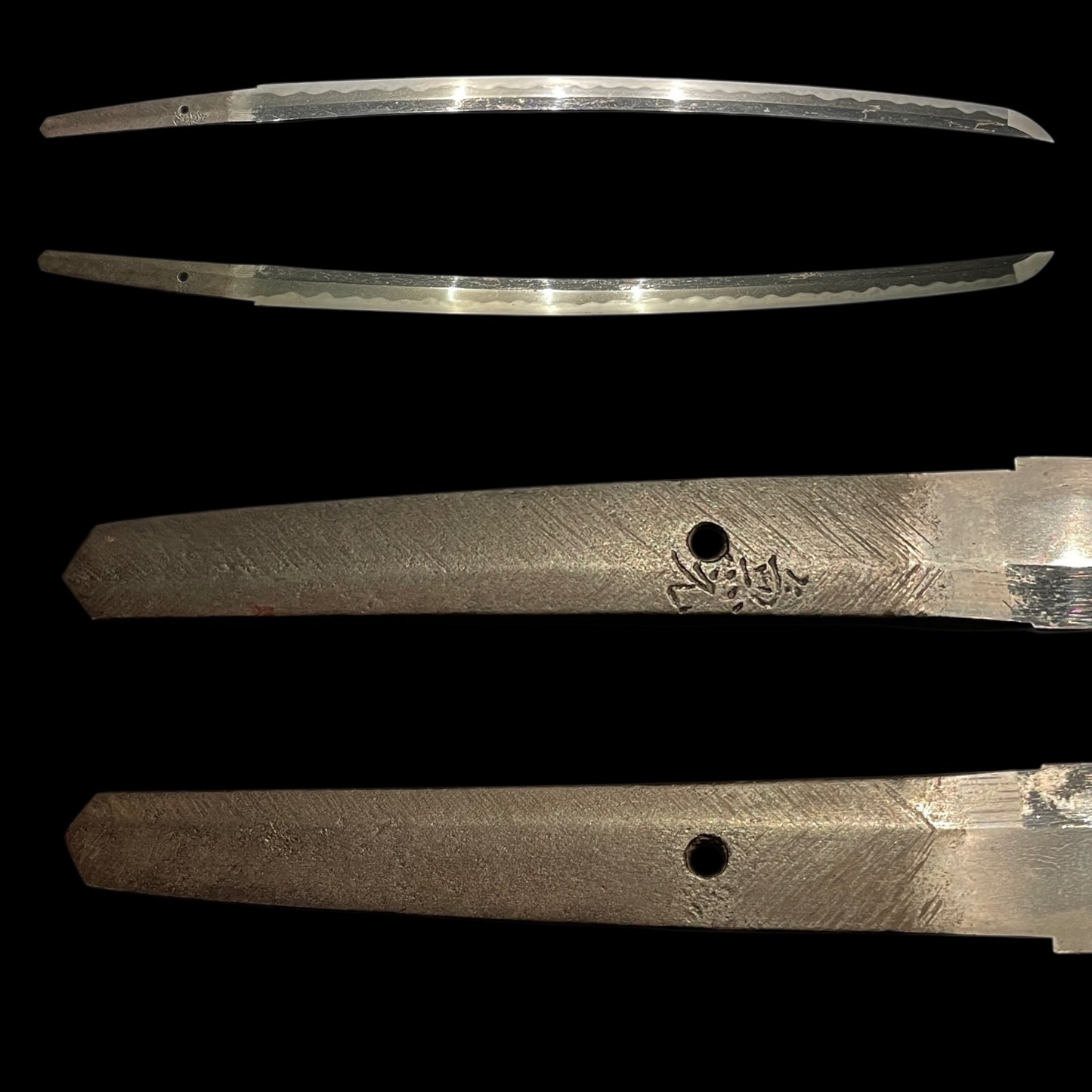 Kanemoto 兼元 signed Long WAKIZASHI, Boar Fuchikashira, Edo period