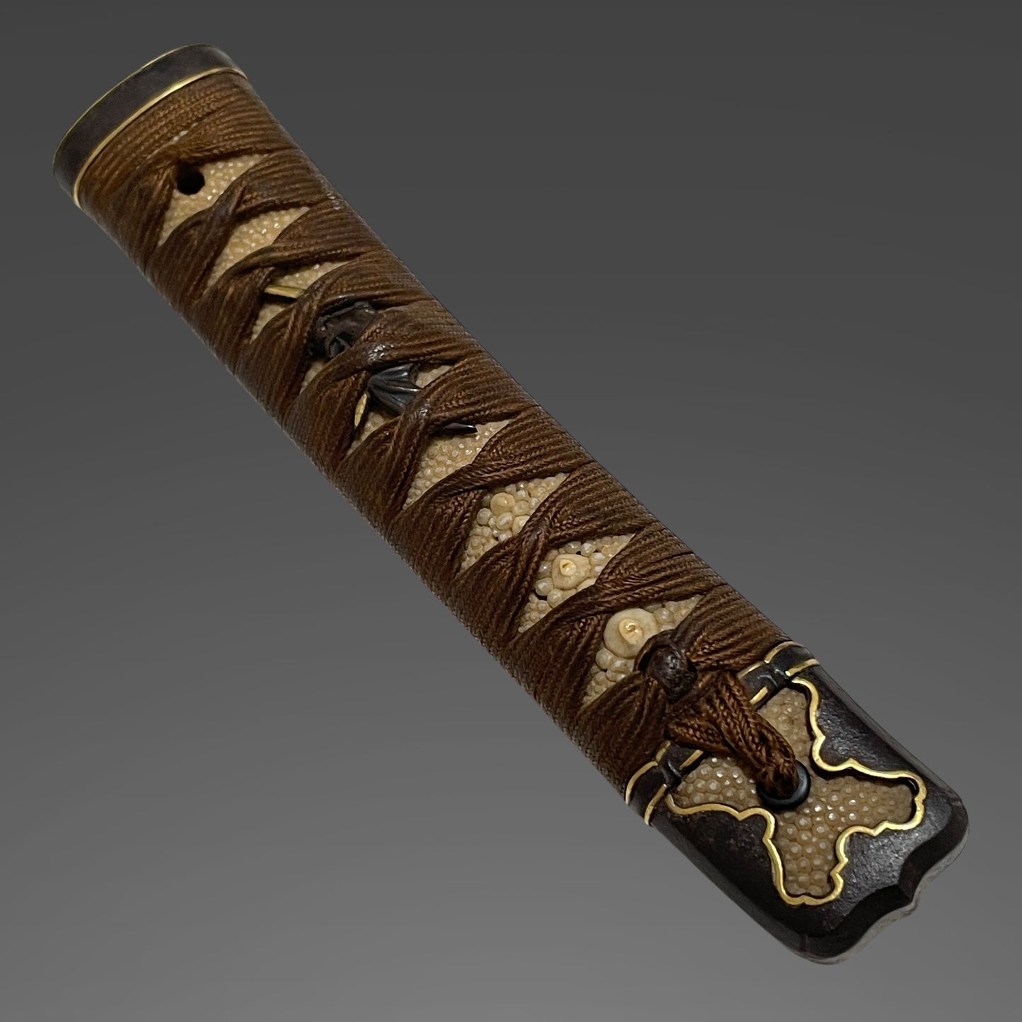 Bat Menuki 蝙蝠目貫, Handachi-Koshirae 半太刀拵 Wakizashi, Edo period mumei