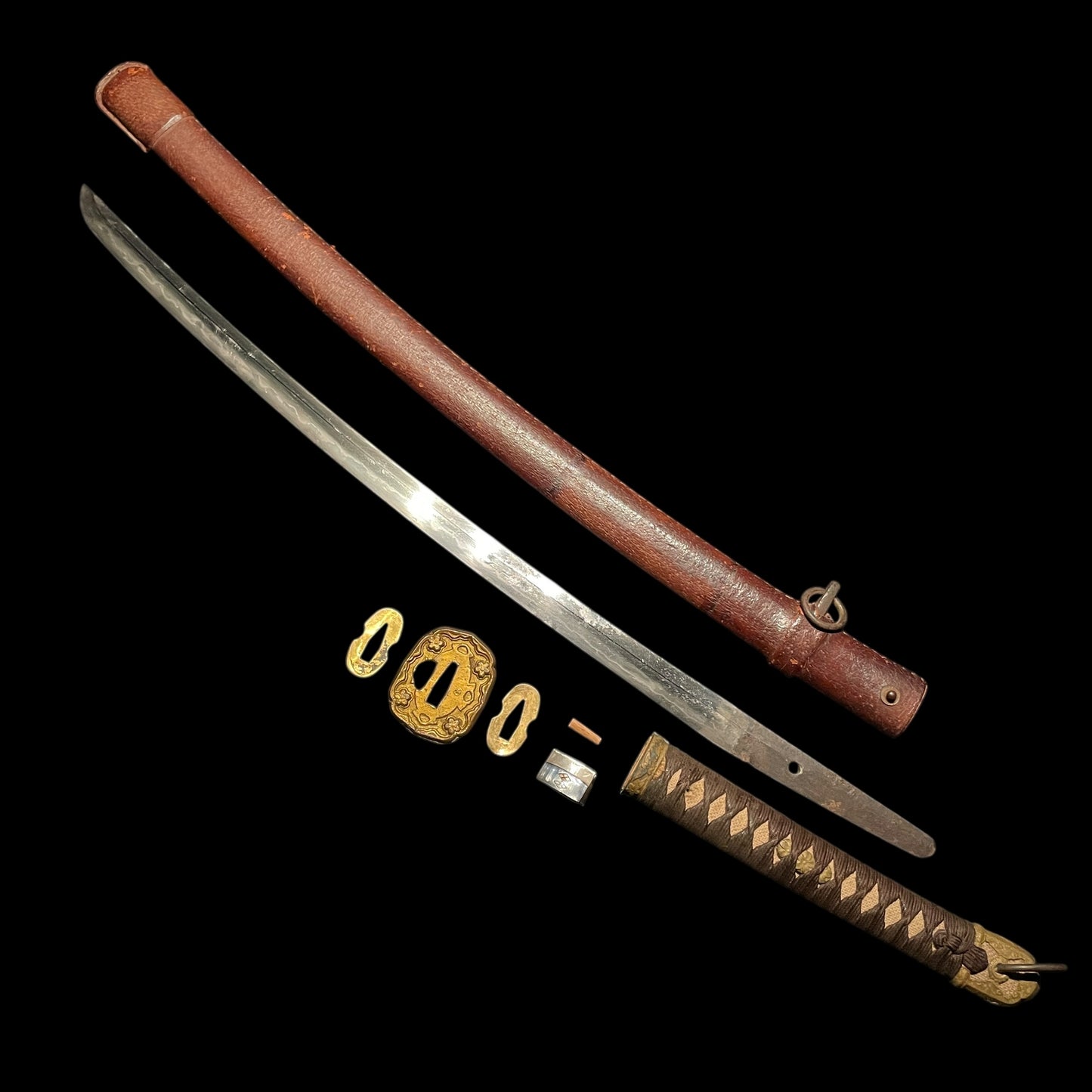 Ryakushiki GUNTO 略式軍刀, Family crest Habaki, Japanese Army Officer Sword