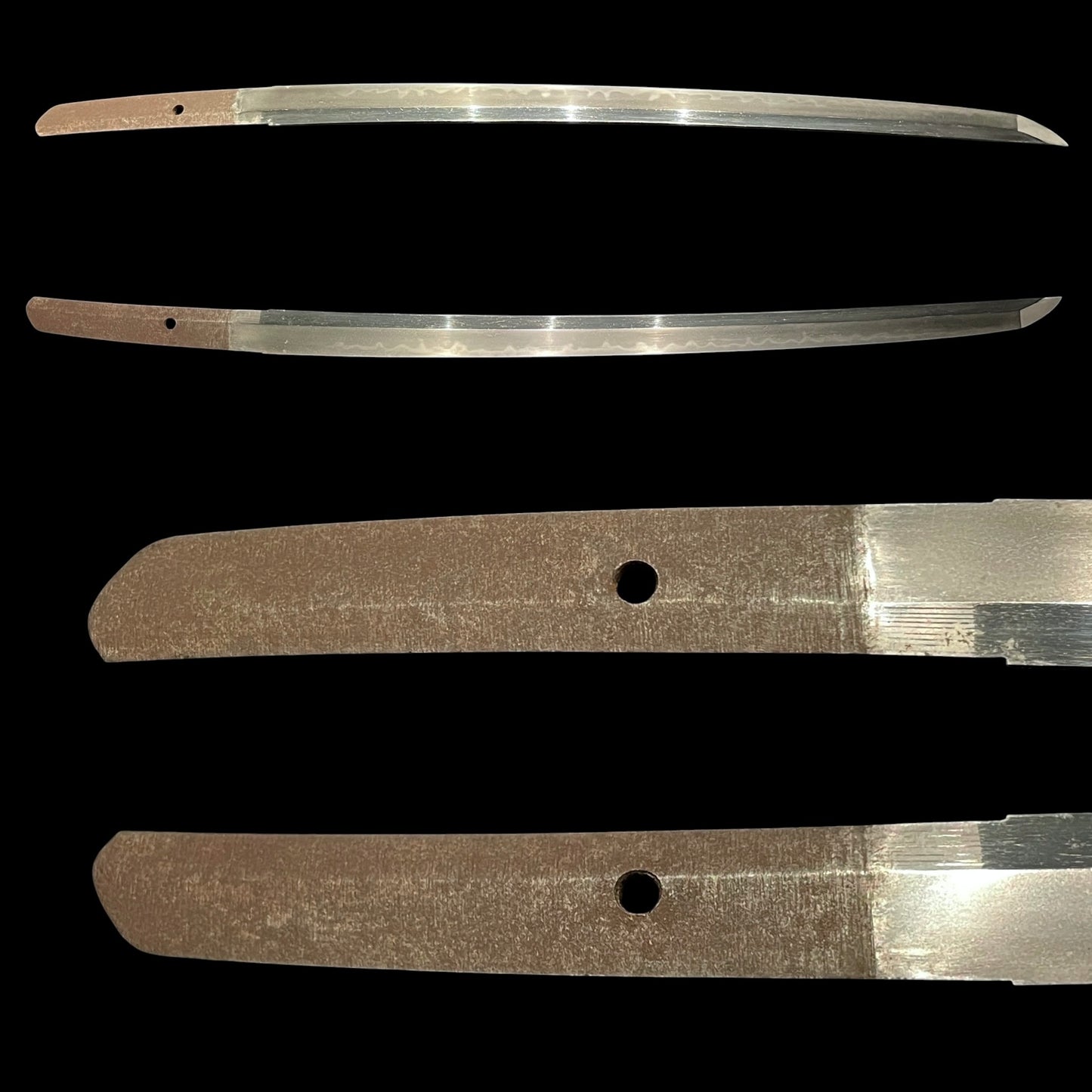 Short Black Wakizashi, Dragon Menuki and Bird Tsuba, Edo period mumei