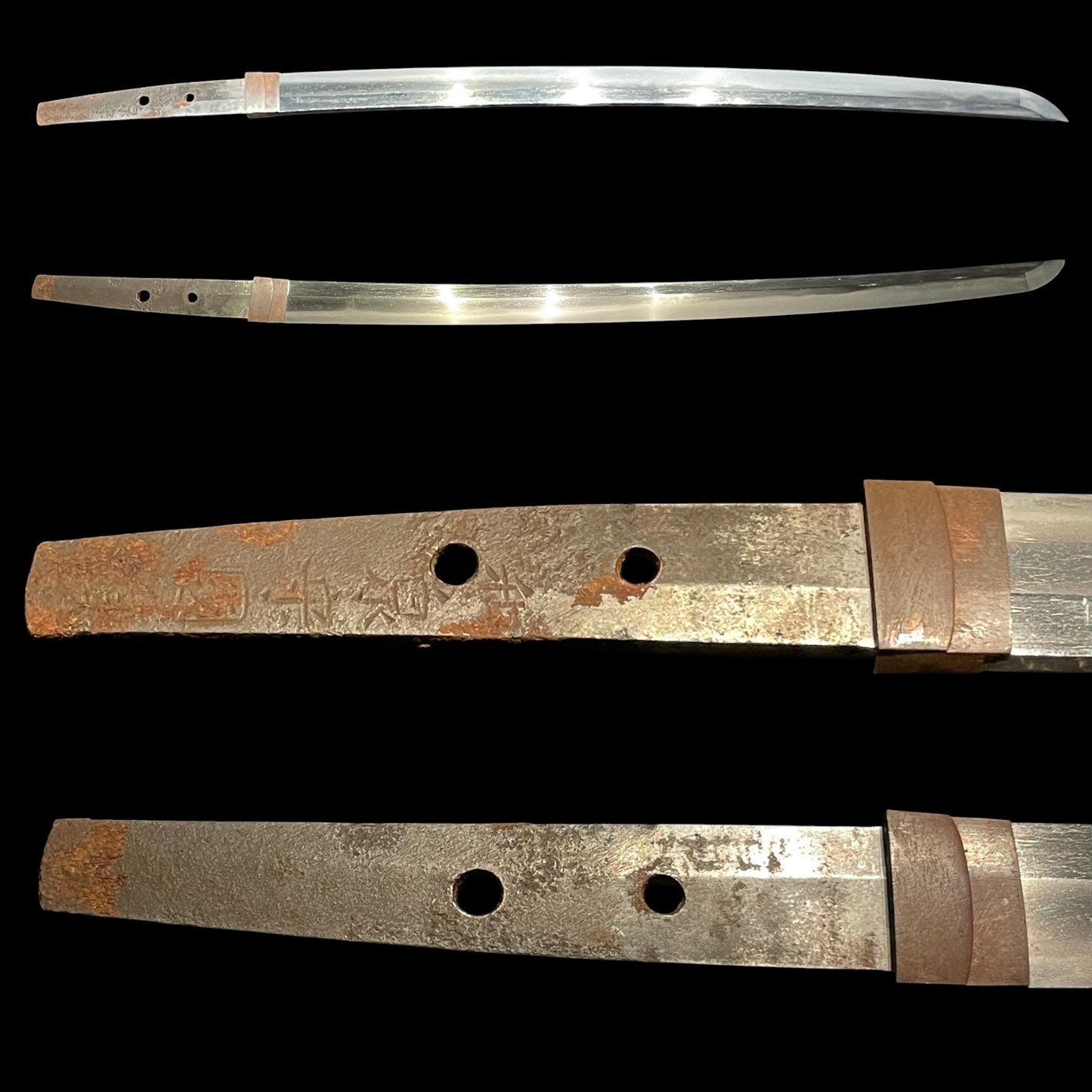 Izuminokami Kunisada 和泉守國貞 signed Wakizashi, with Kozuka, Edo period