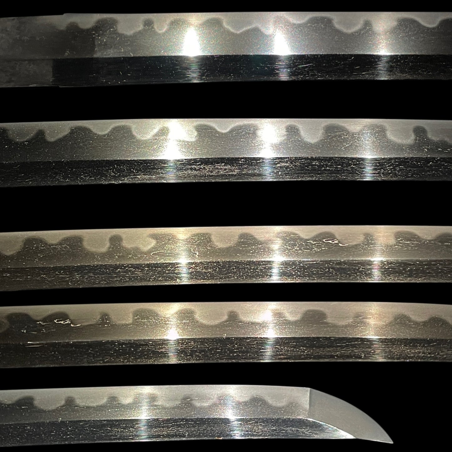 Amazing Gunome-Choji Hamon 互目丁子刃文, Ujifusa 氏房 signed WAKIZASHI, Edo period