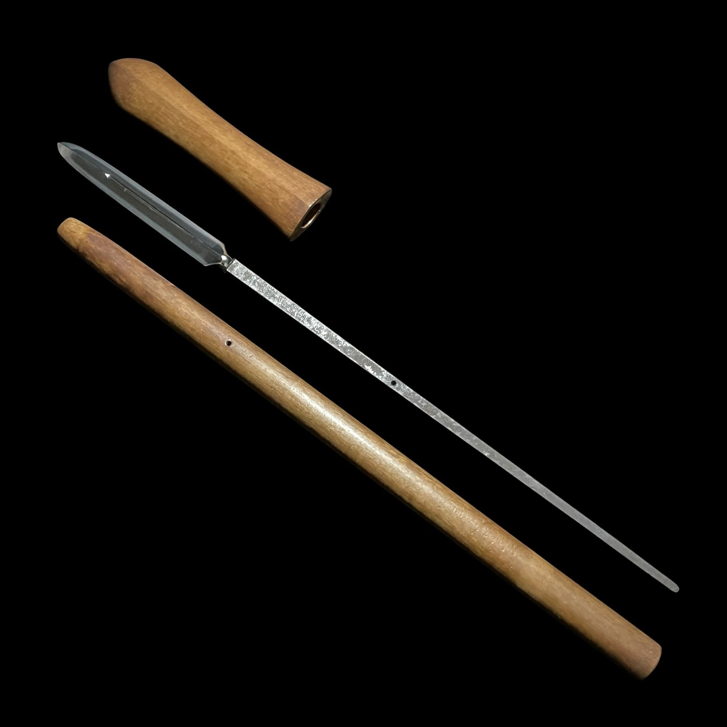 Ryoshinogi-Yari 両鎬槍, Yamashironokami Kunishige 山城守国重 signed, Early Edo