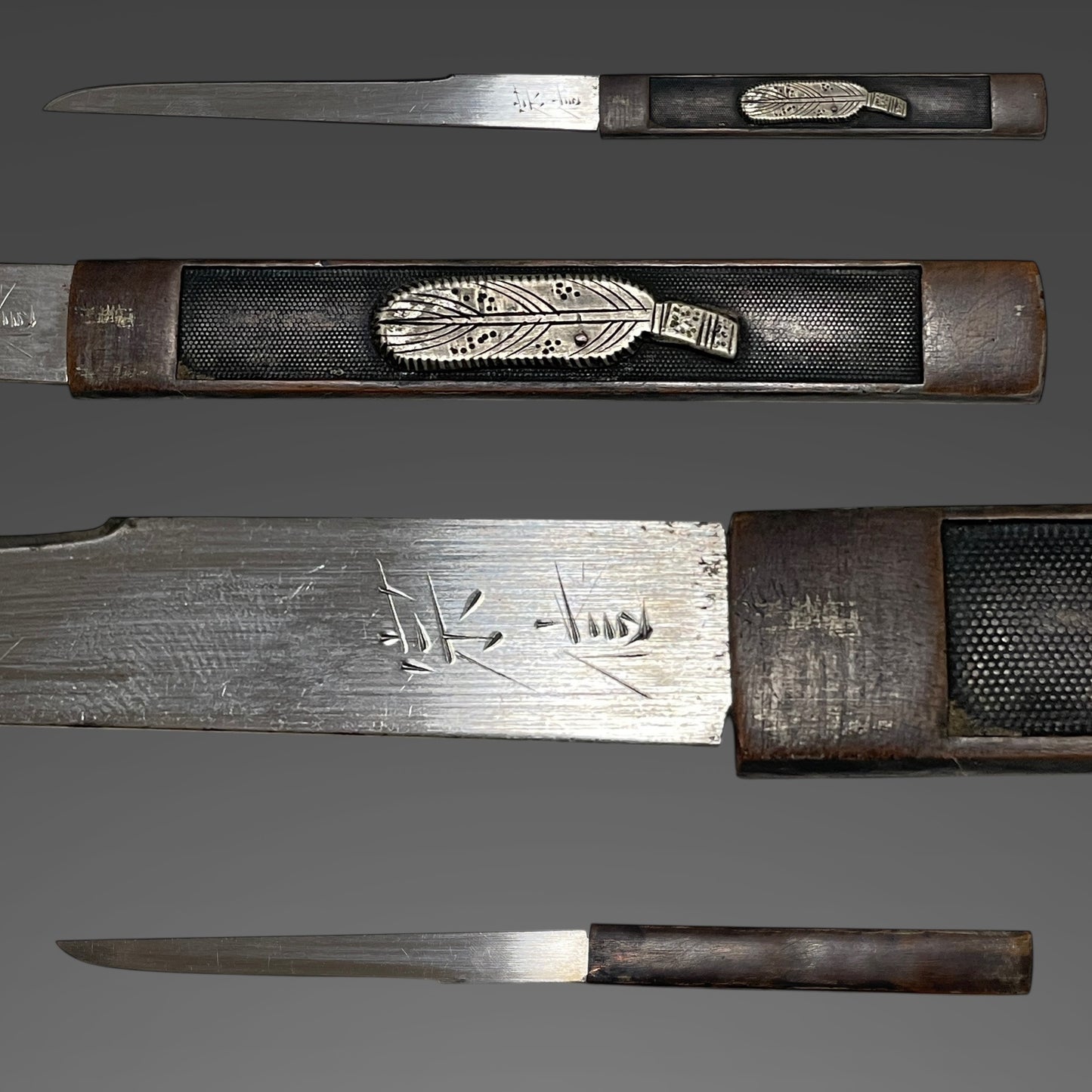 Handachi-Koshirae 半太刀拵, Sadatoshi 貞俊 signed Wakizashi, with Kozuka, Edo period