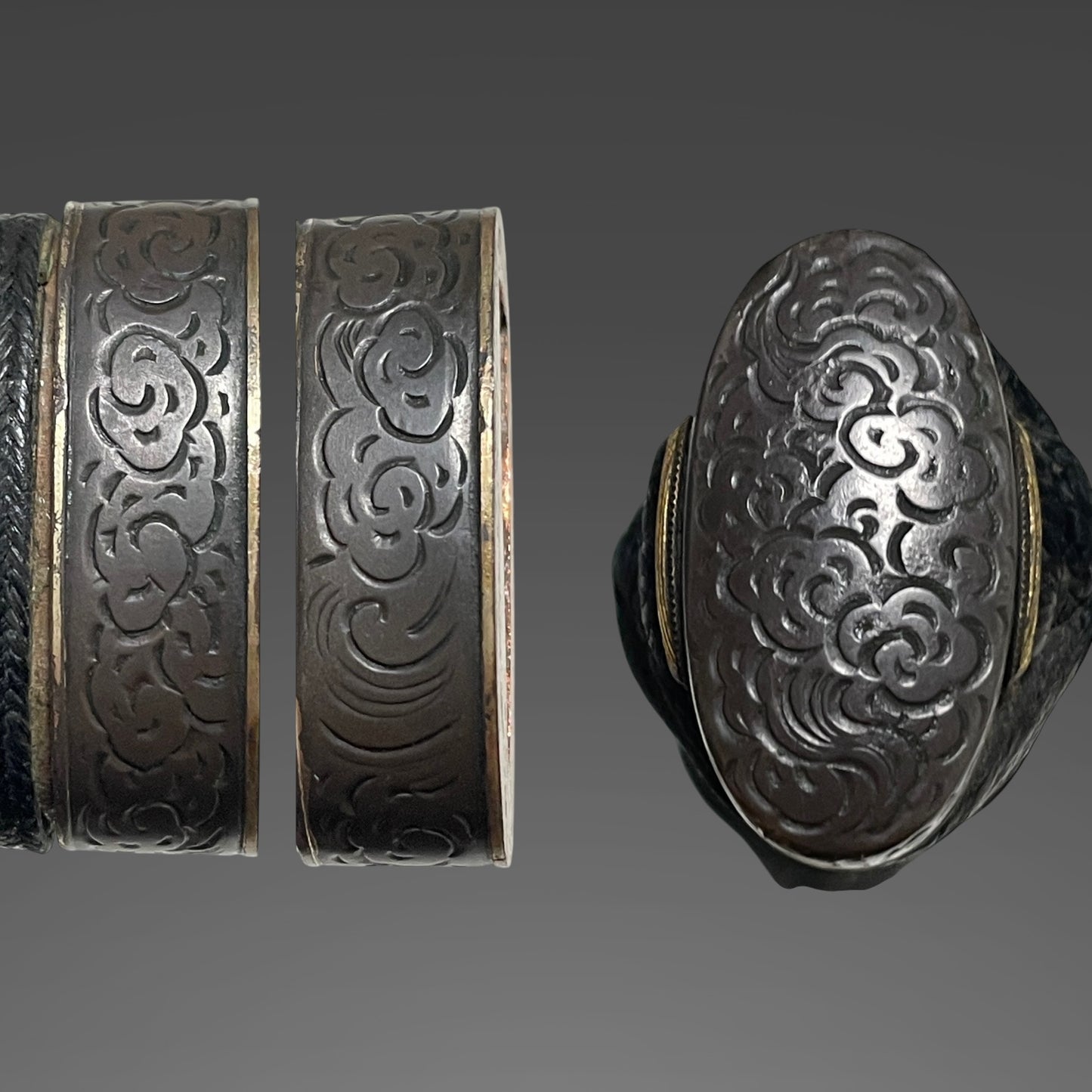 Bohi 棒樋 KATANA, Gold inlay TSUBA, Edo period mumei
