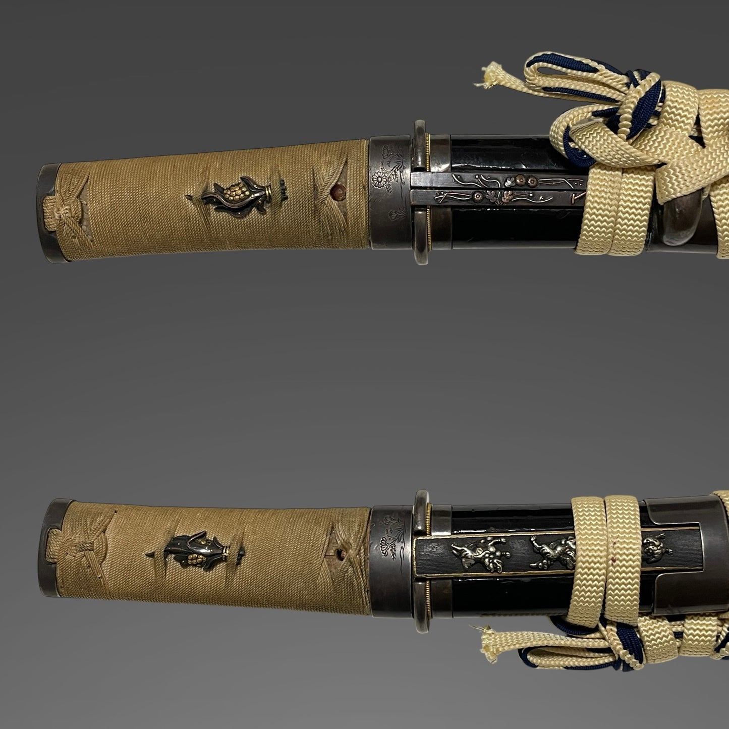 Kiyonori 清則 signed, Kanmuriotoshi 冠落 TANTO, with Kozuka Kogai,  NBTHK Certificate